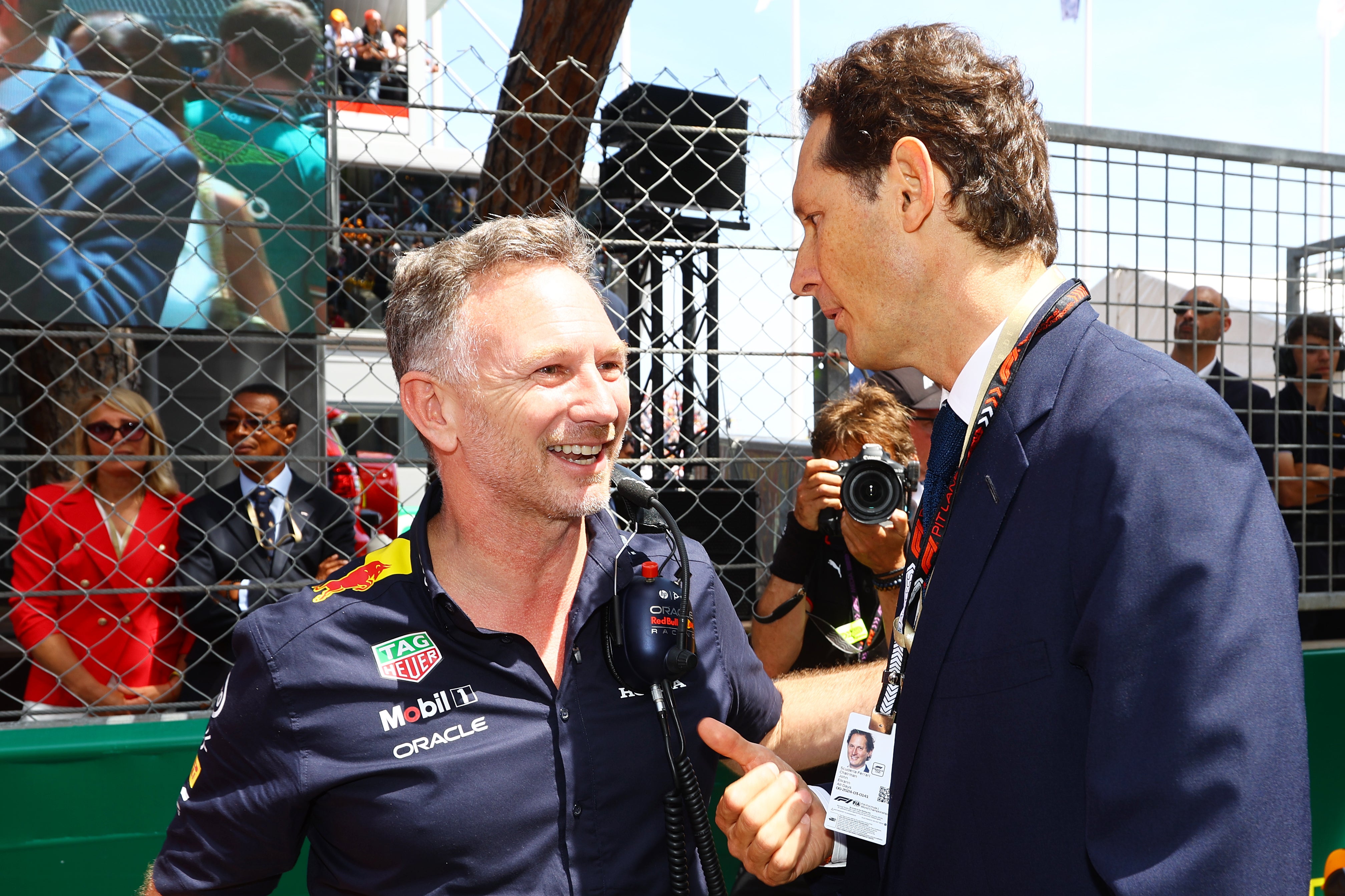 Ferrari chairman John Elkann (right) is an admirer of Horner