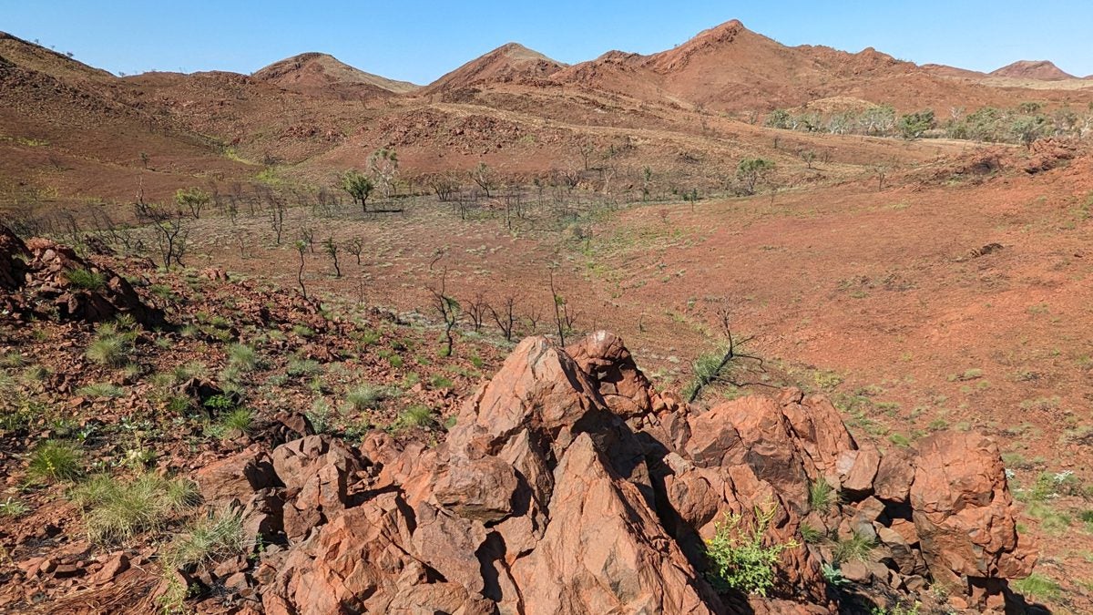 Large conical shatter cones within the Pilbara Craton, Western Australia
