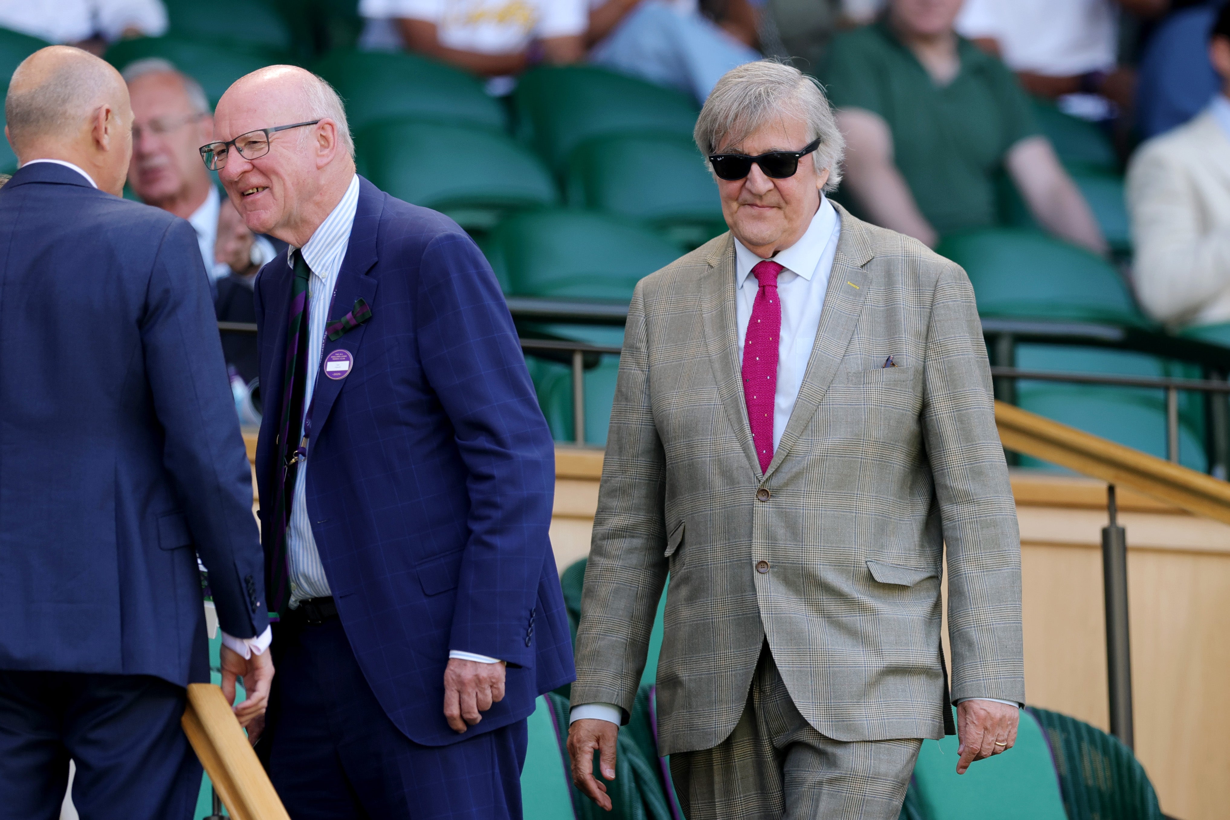 Stephen Fry arrives at the Royal Box