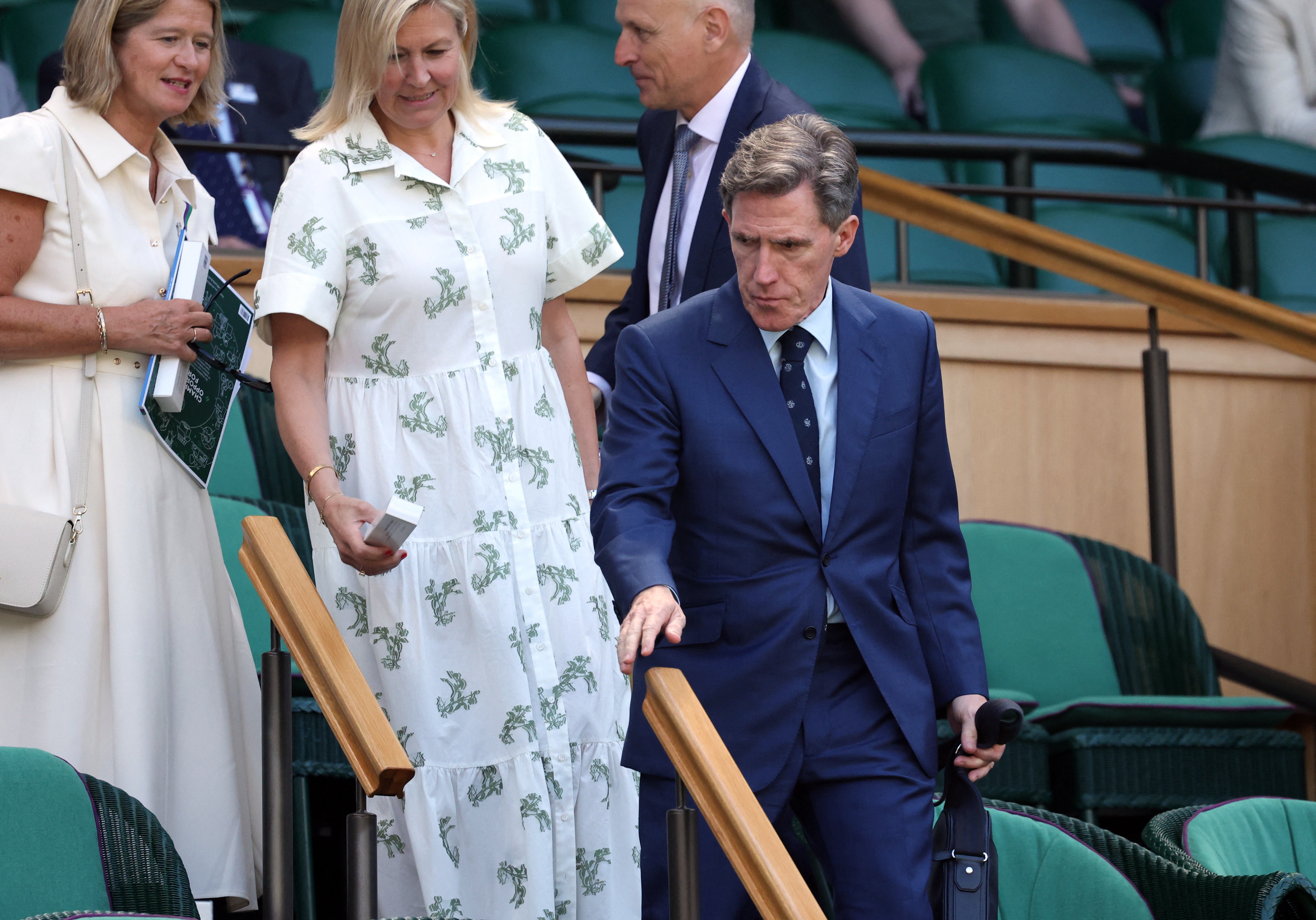 Rob Brydon in the Royal Box in centre court