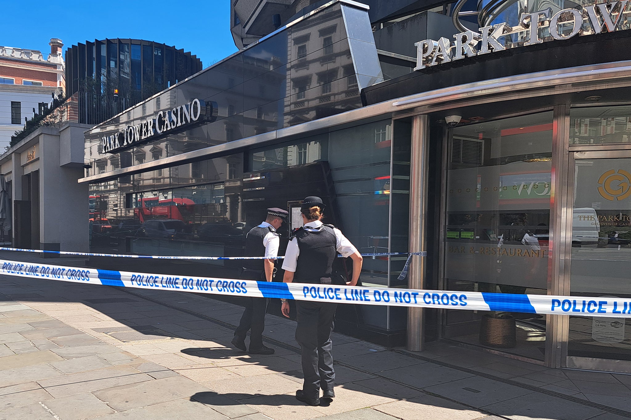 Officers attended the scene in Knightsbridge