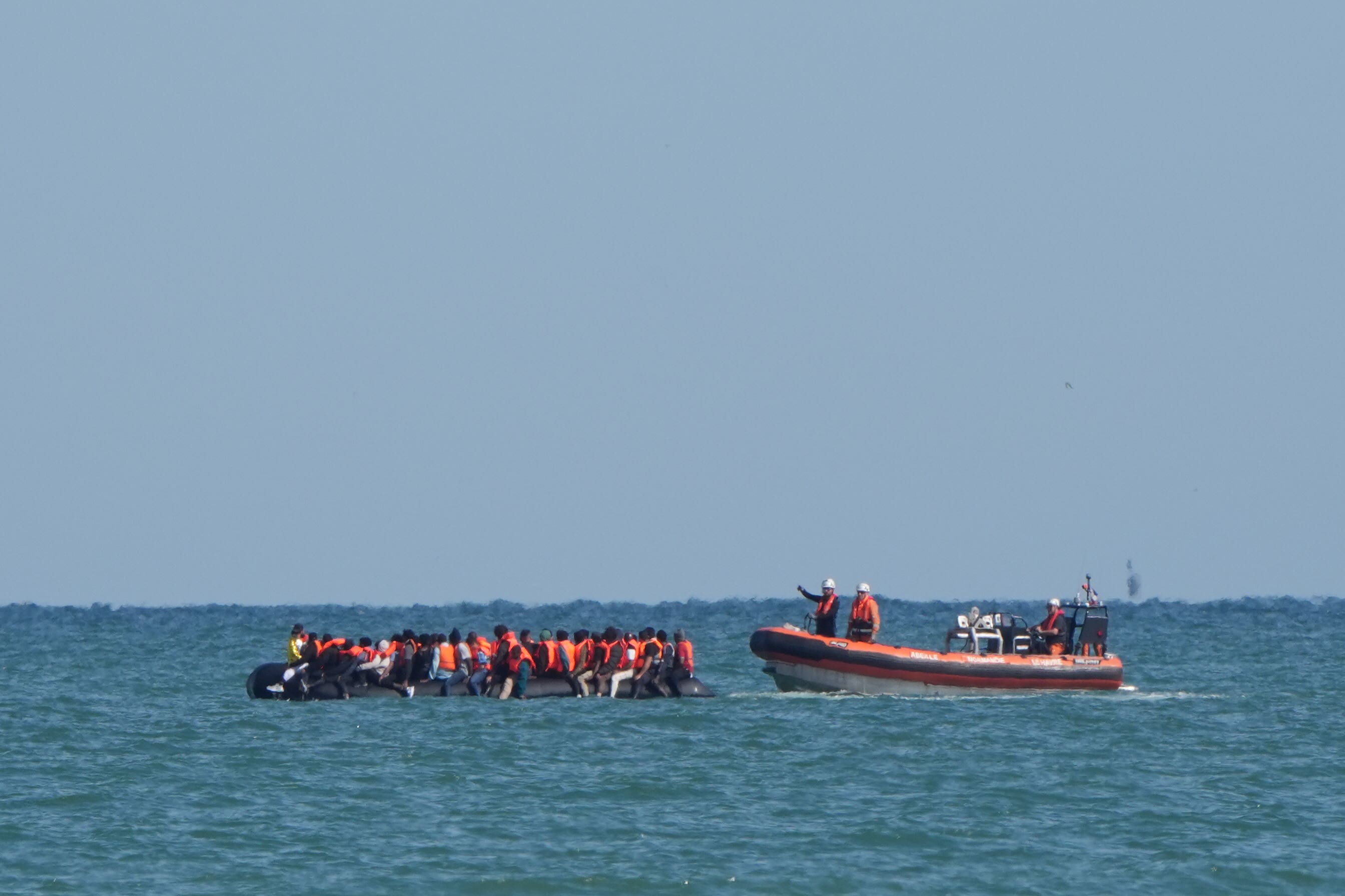 A boat intercepts people thought to be migrants (PA)