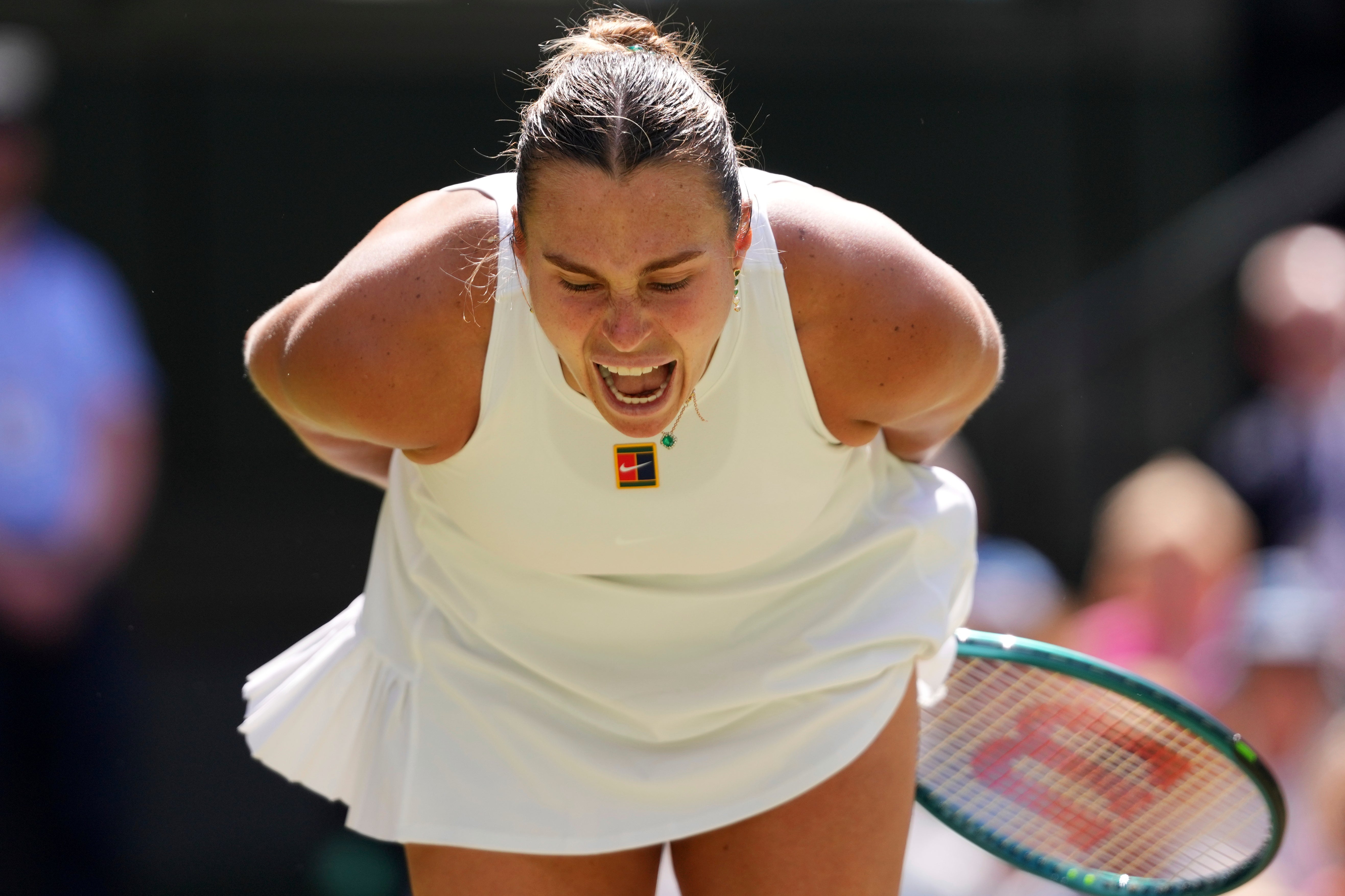 Aryna Sabalenka was frustrated by two moments during her defeat
