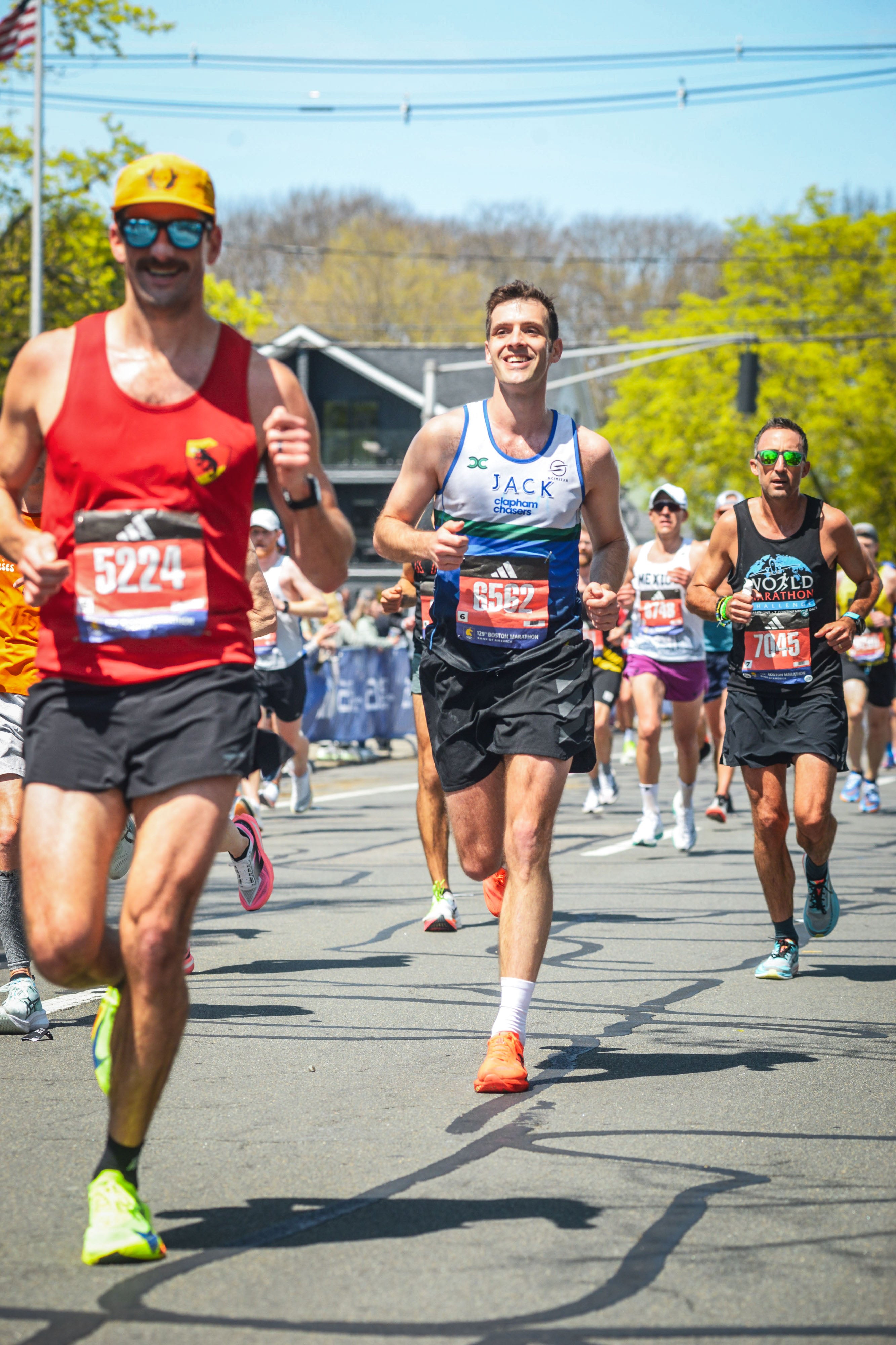 Jack during the Boston Marathon 2025