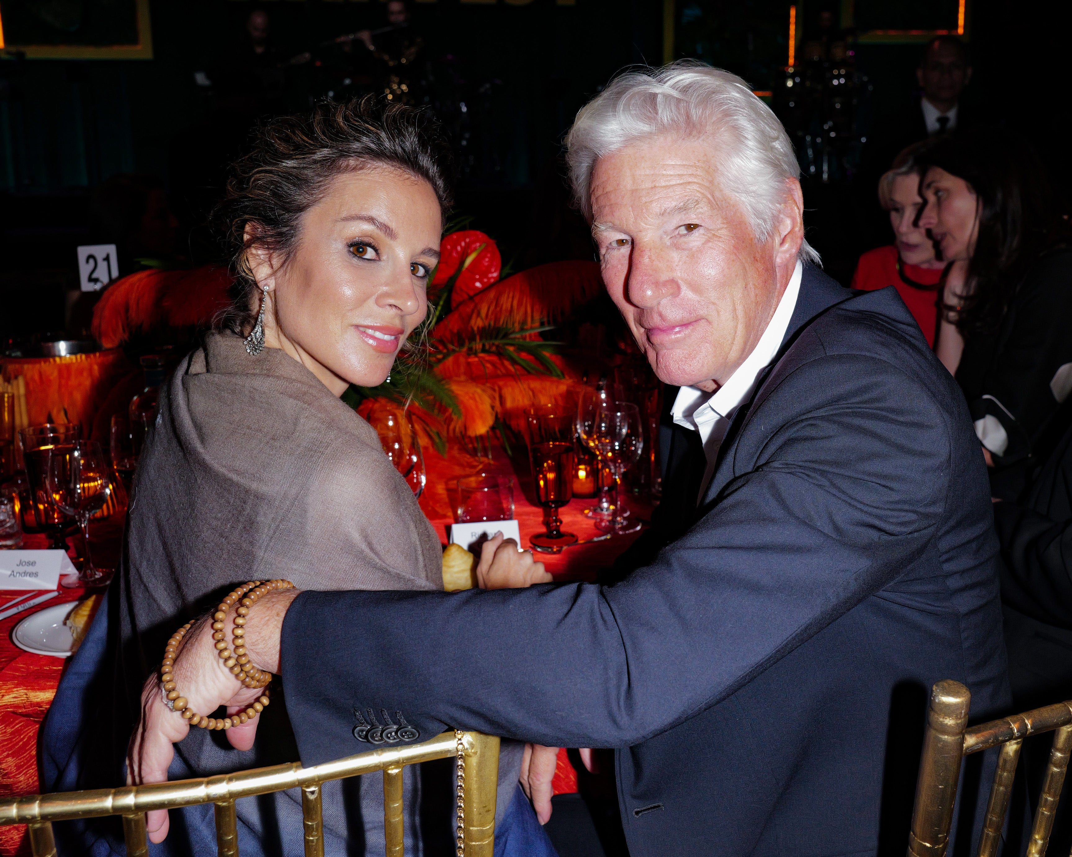 Richard Gere with his wife Alejandra