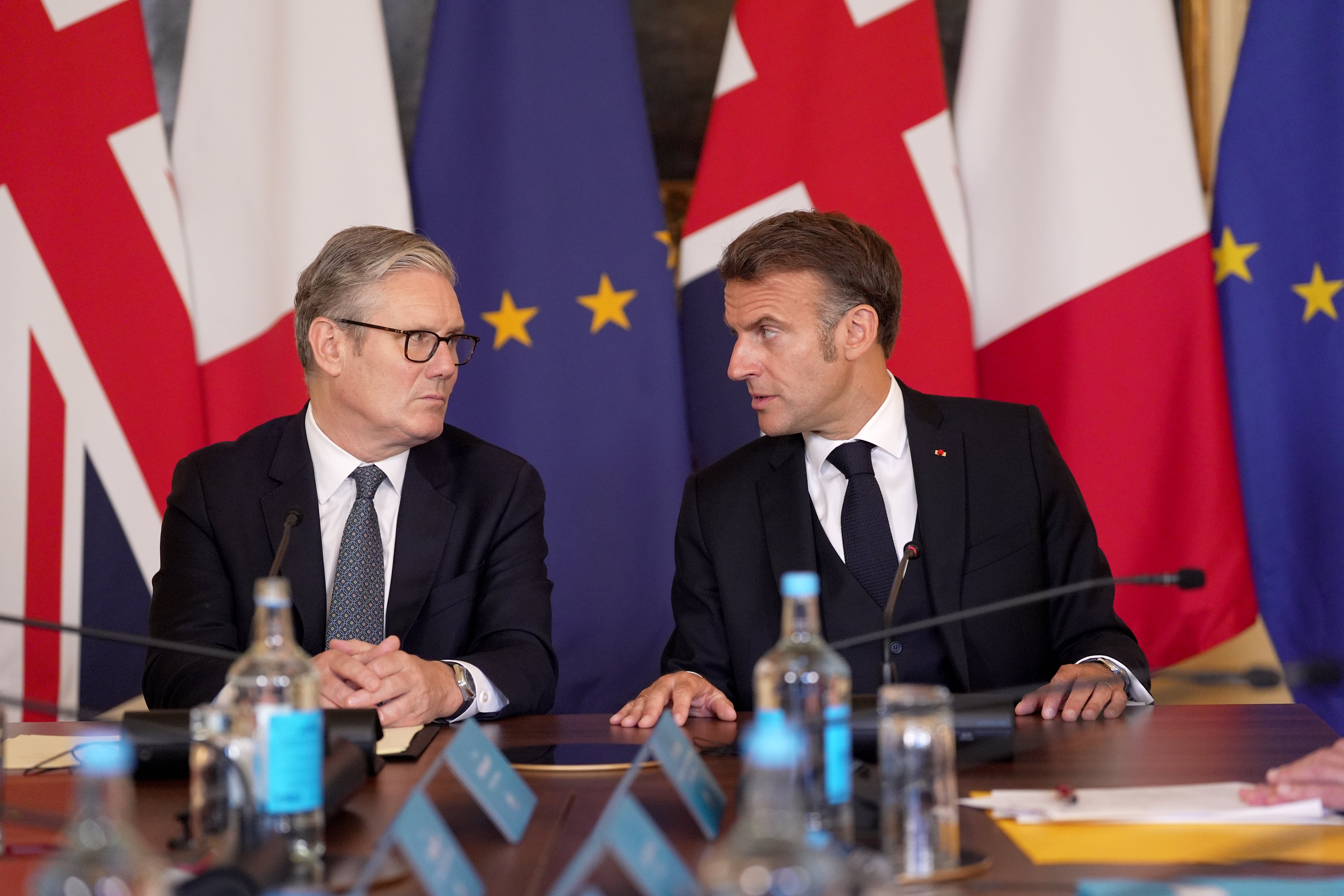 Emmanuel Macron addressed MPs during his state visit