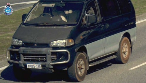 Image released by Western Australia Police of a black and silver Mitsubishi Delica owned by missing German backpacker Carolina Wilga