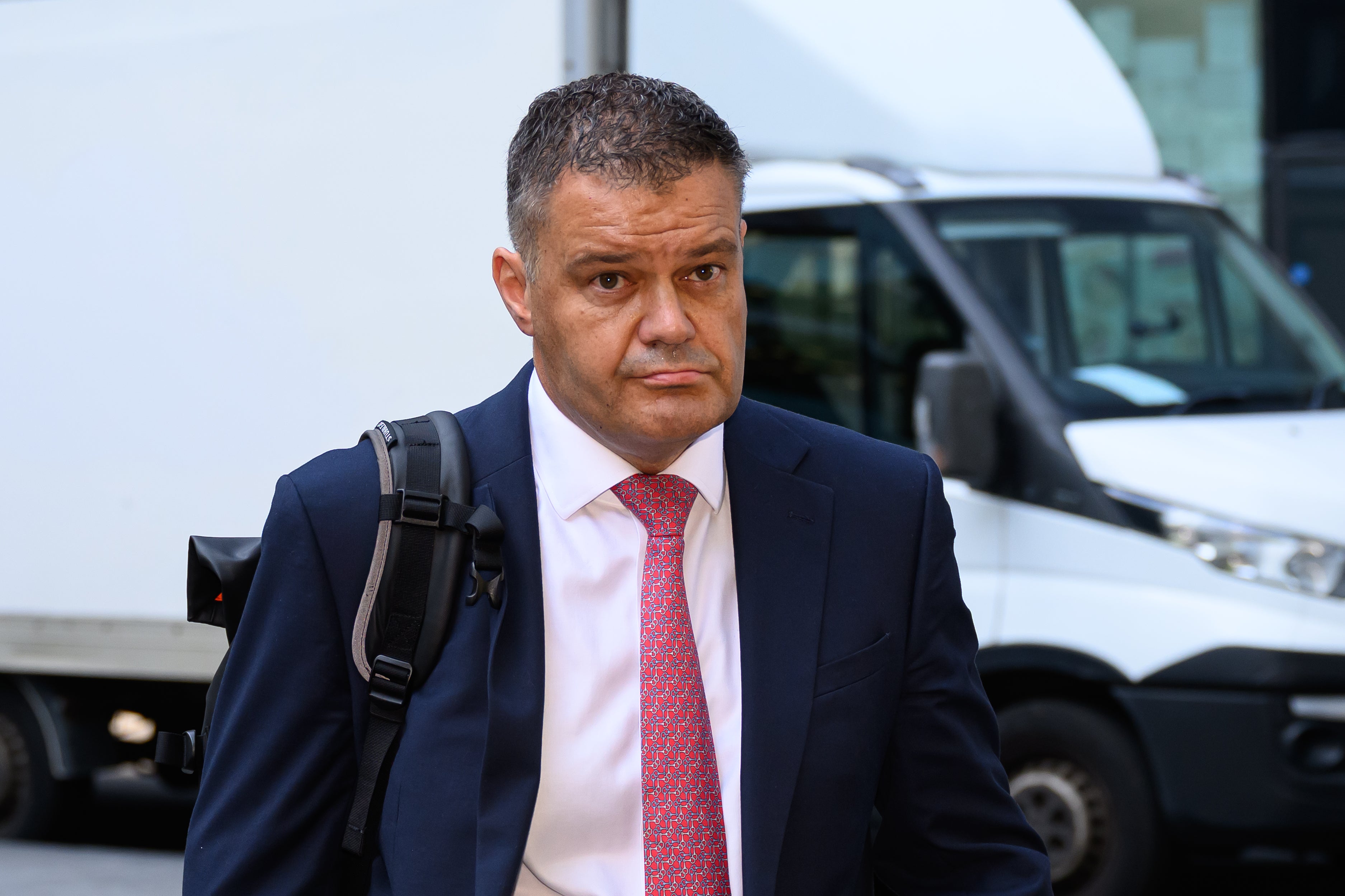 Former chief marketing officer for the Conservative Party Simon Chatfield arrives at Southwark Crown Court on 11 July