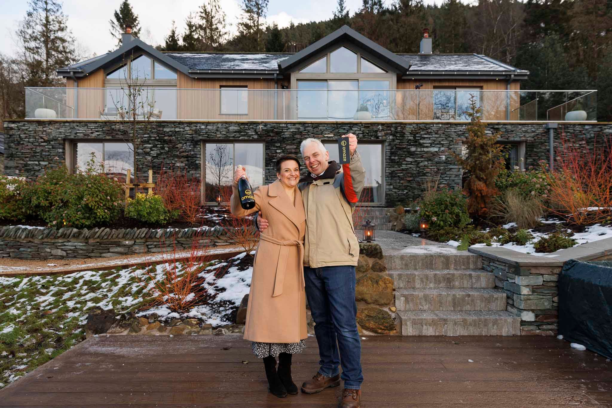 Hannah and Rupert Drury won a £4m home in the Lake District through Omaze