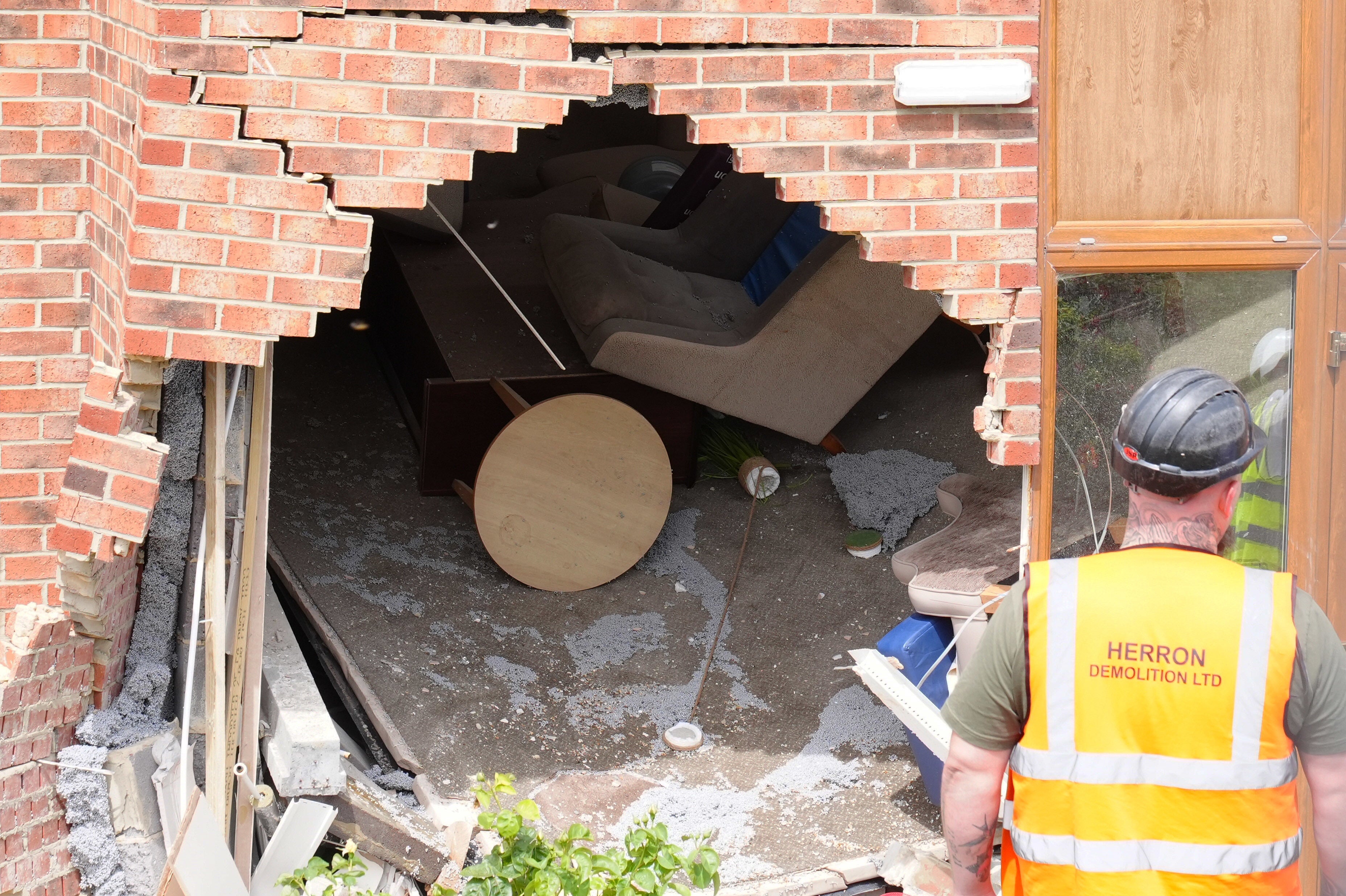 The BMW crashed into the care home on Wednesday