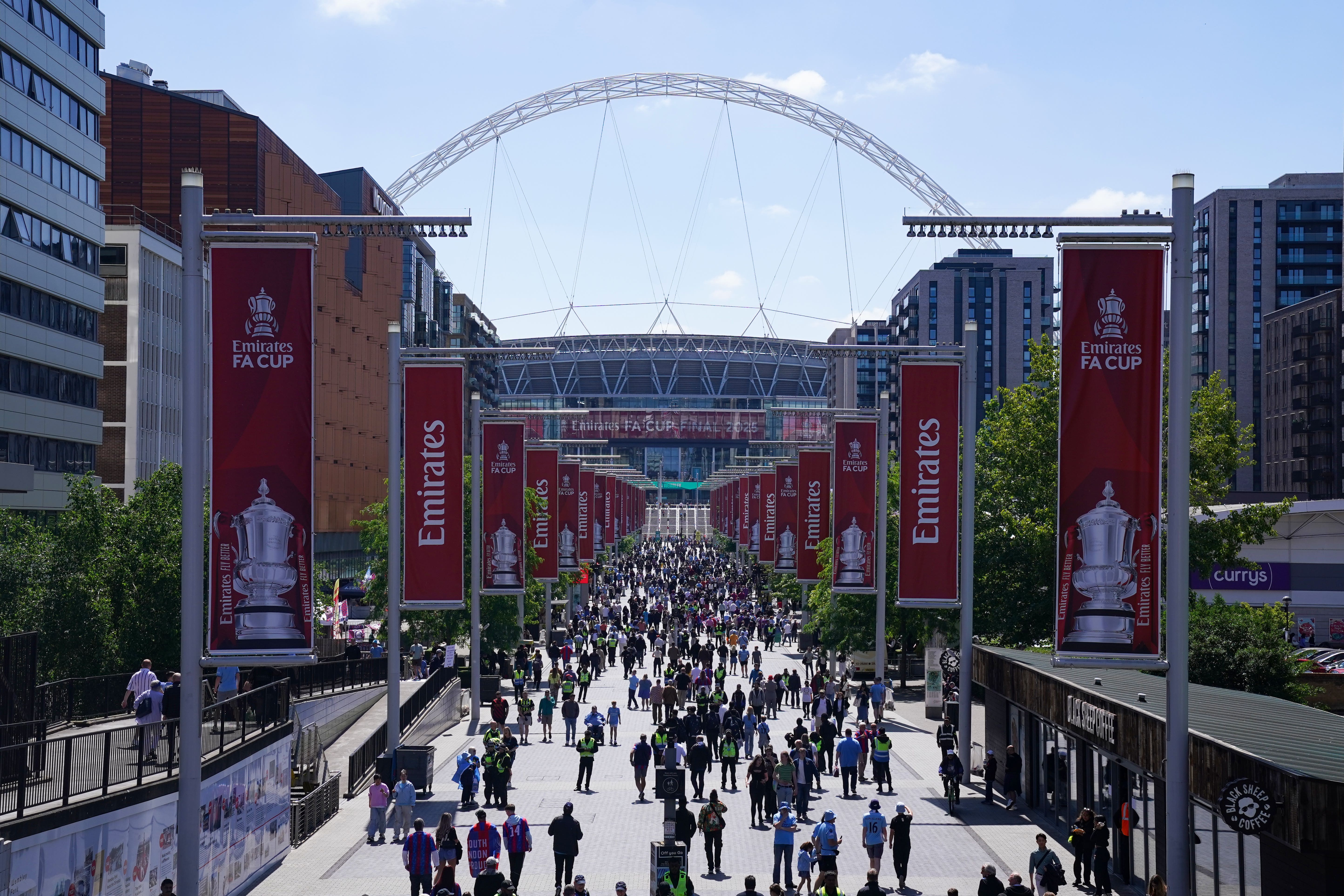 Wembley Stadium in London (Jonathan Brady/PA)