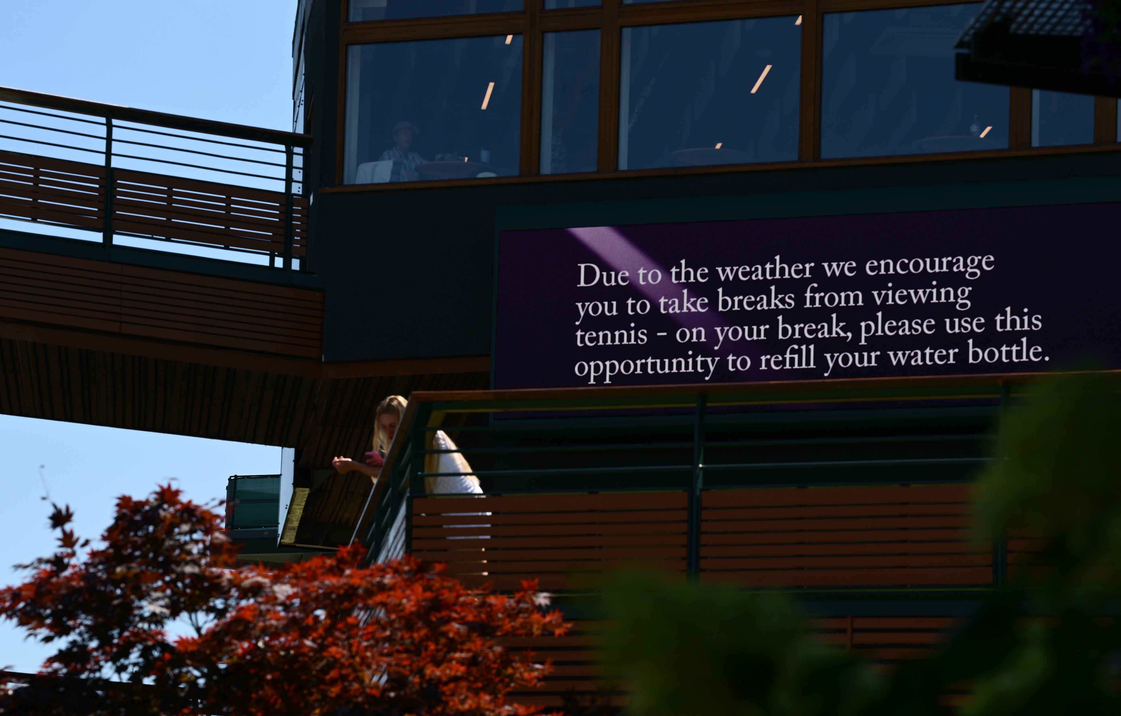 Temperatures were set to hit 32C at Wimbledon on Friday