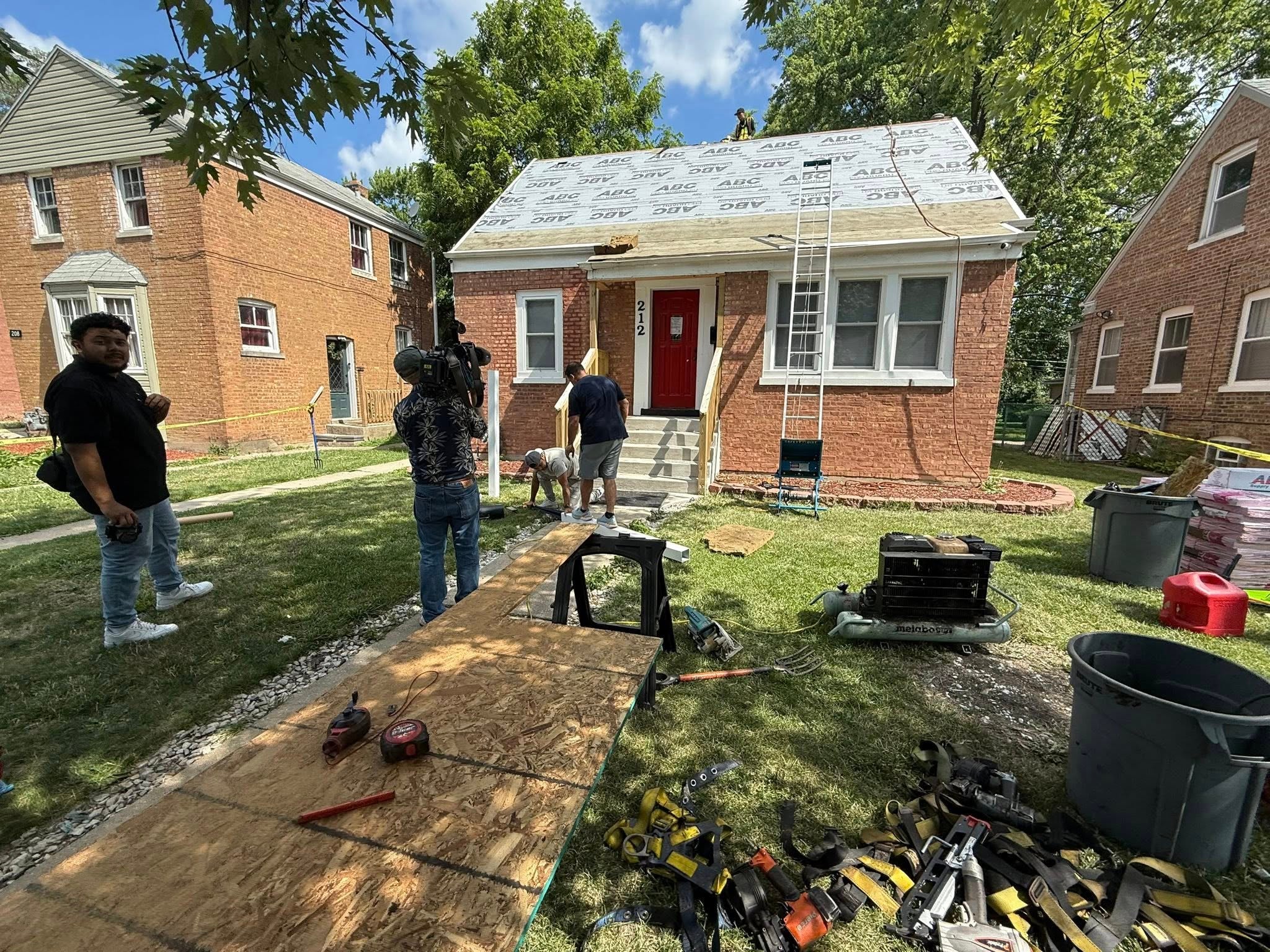 Work had already begun on the property's roof before the village of Dolton finalized the purchase