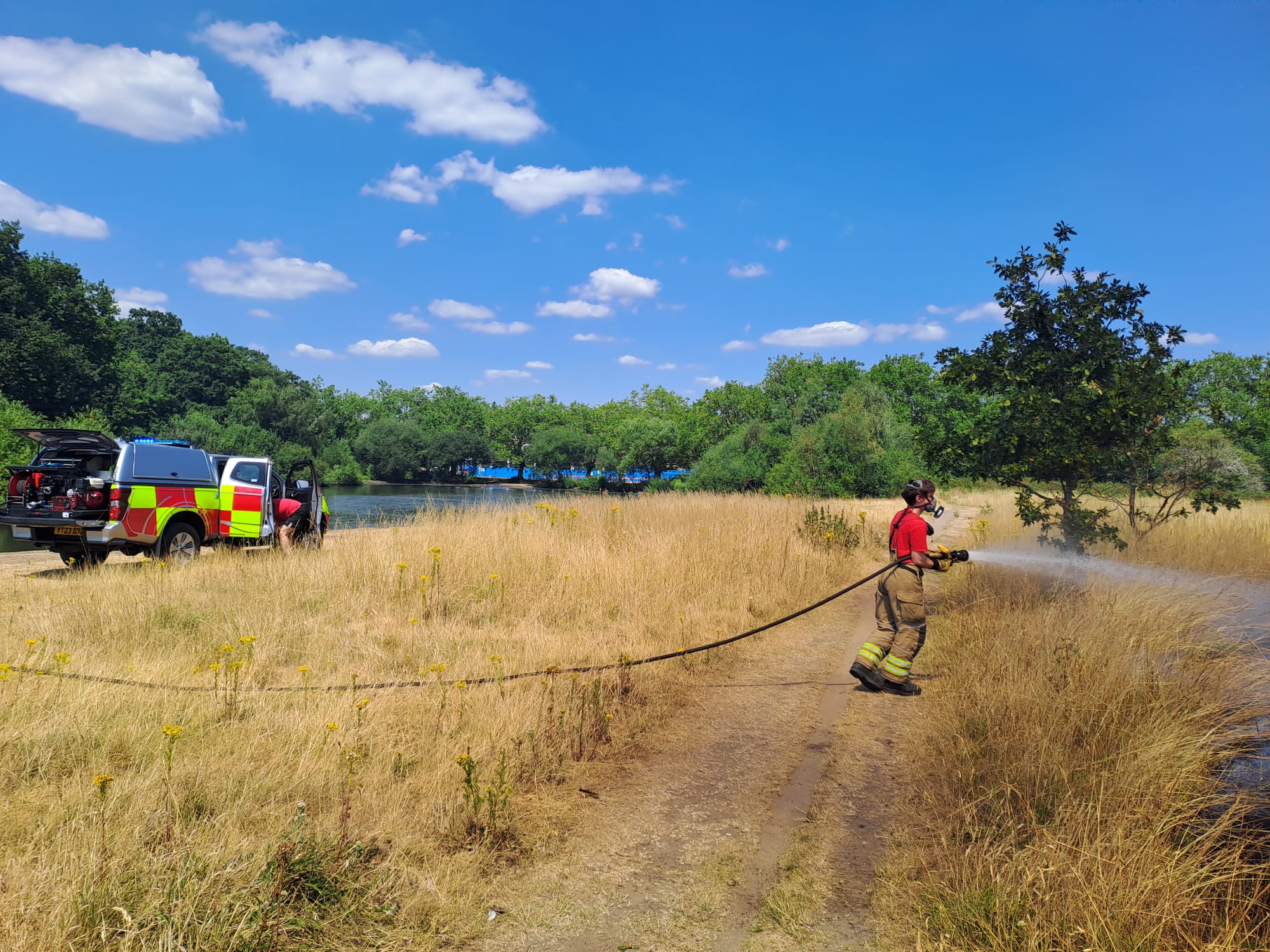 The blaze took place on Wanstead Flats, near Capel Road in Manor Park