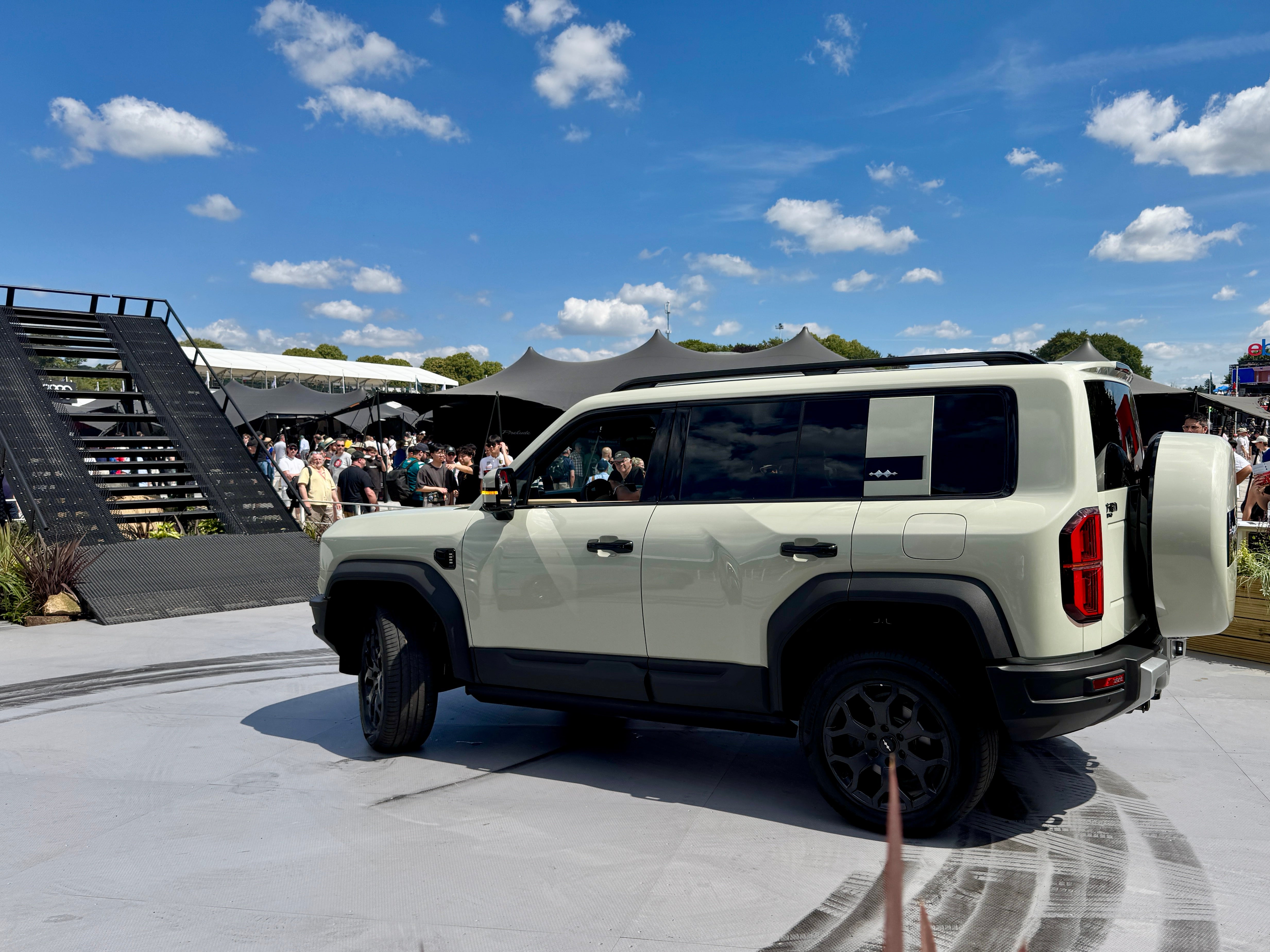 The Denza B5 scaled an impressively steep ramp at the Goodwood Festival of Speed