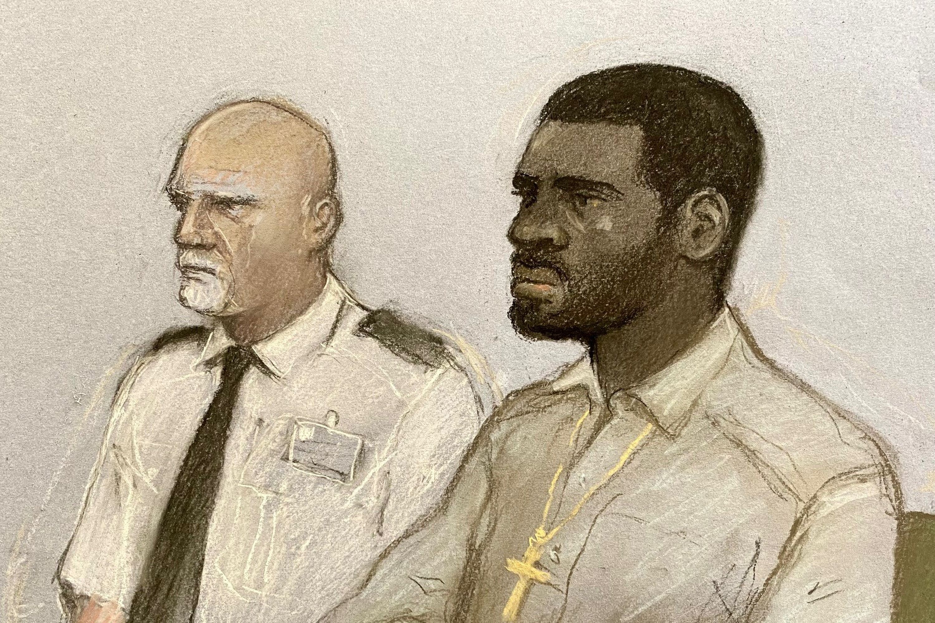 Yostin Mosquera (right) is on trial at the Old Bailey charged with the murders of Albert Alfonso, 62, and Paul Longworth, 71, on or before July 11 (Elizabeth Cook/PA)
