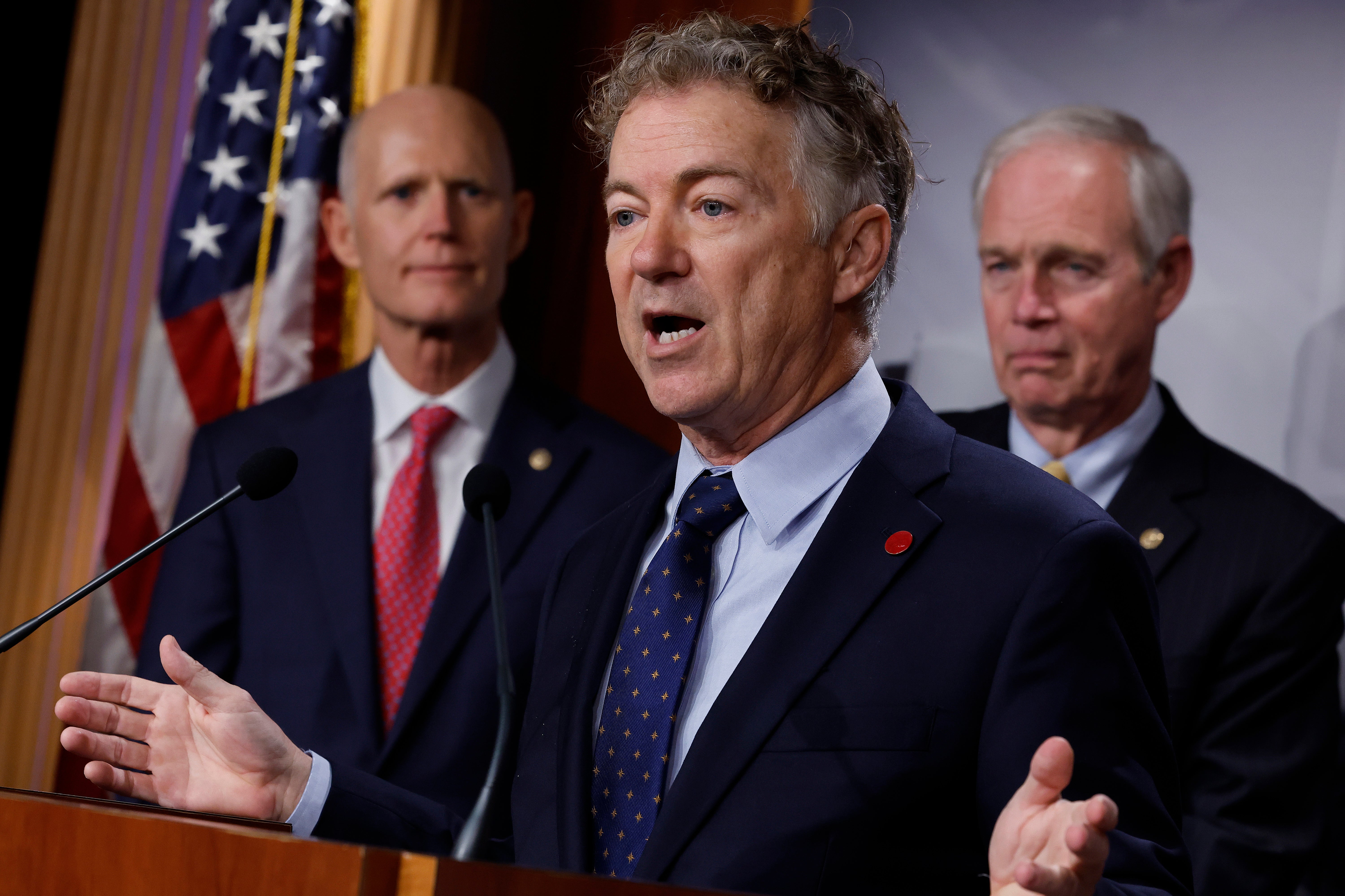 Sen. Rand Paul (R-KY), Rick Scott (R-FL) (L) and Sen. Ron Johnson (R-WI) all had serious objections to the ‘One Big, Beautiful Bill’ signed by President Donald Trump. In the end, only Paul opposed it.