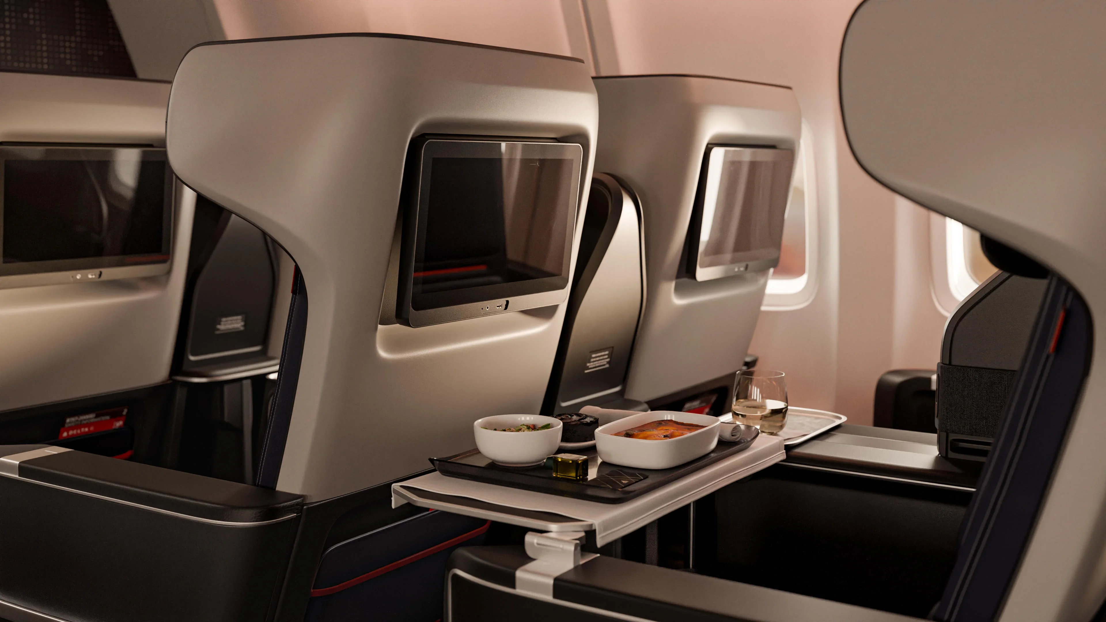 Delta’s renovated cabins will include upgraded “enhanced lighting programs” throughout the aircraft.