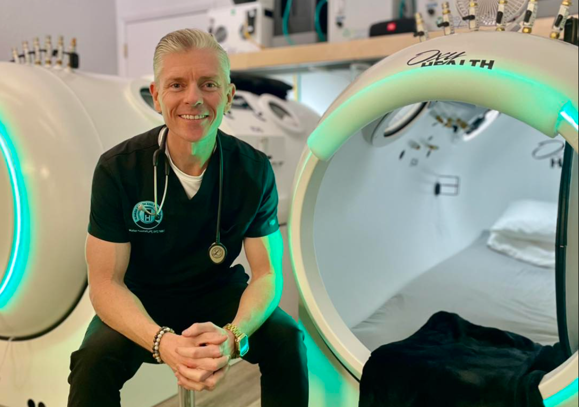 Dr. Walter Foxcroft worked as a sports mascot before opening his practice in Lake Havasu, Arizona