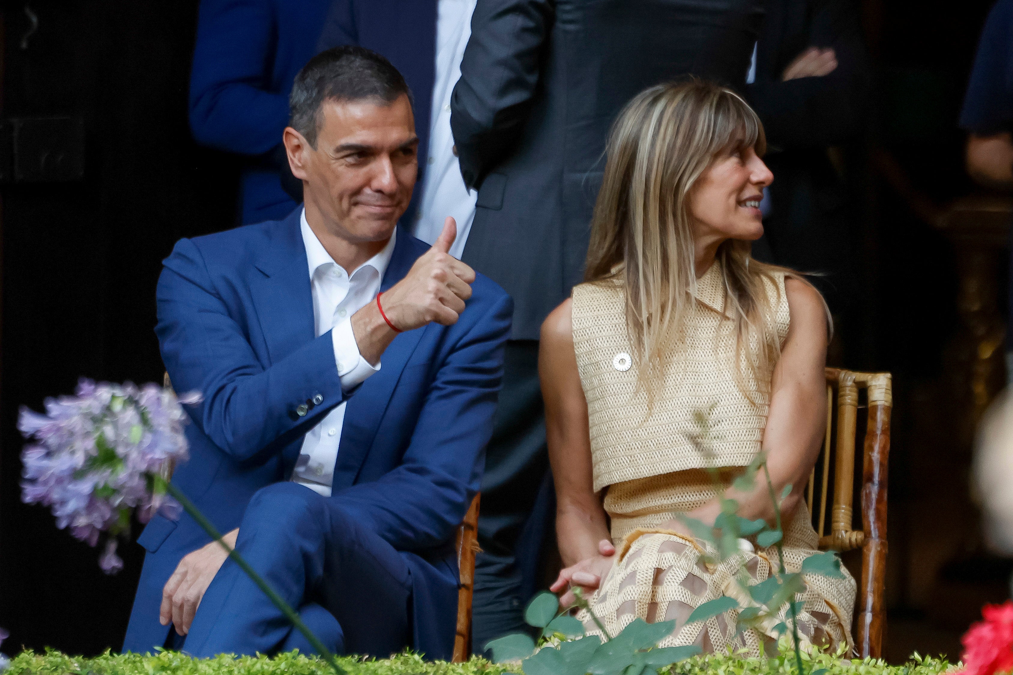 Mr Sanchez and his wife Begona Gomez