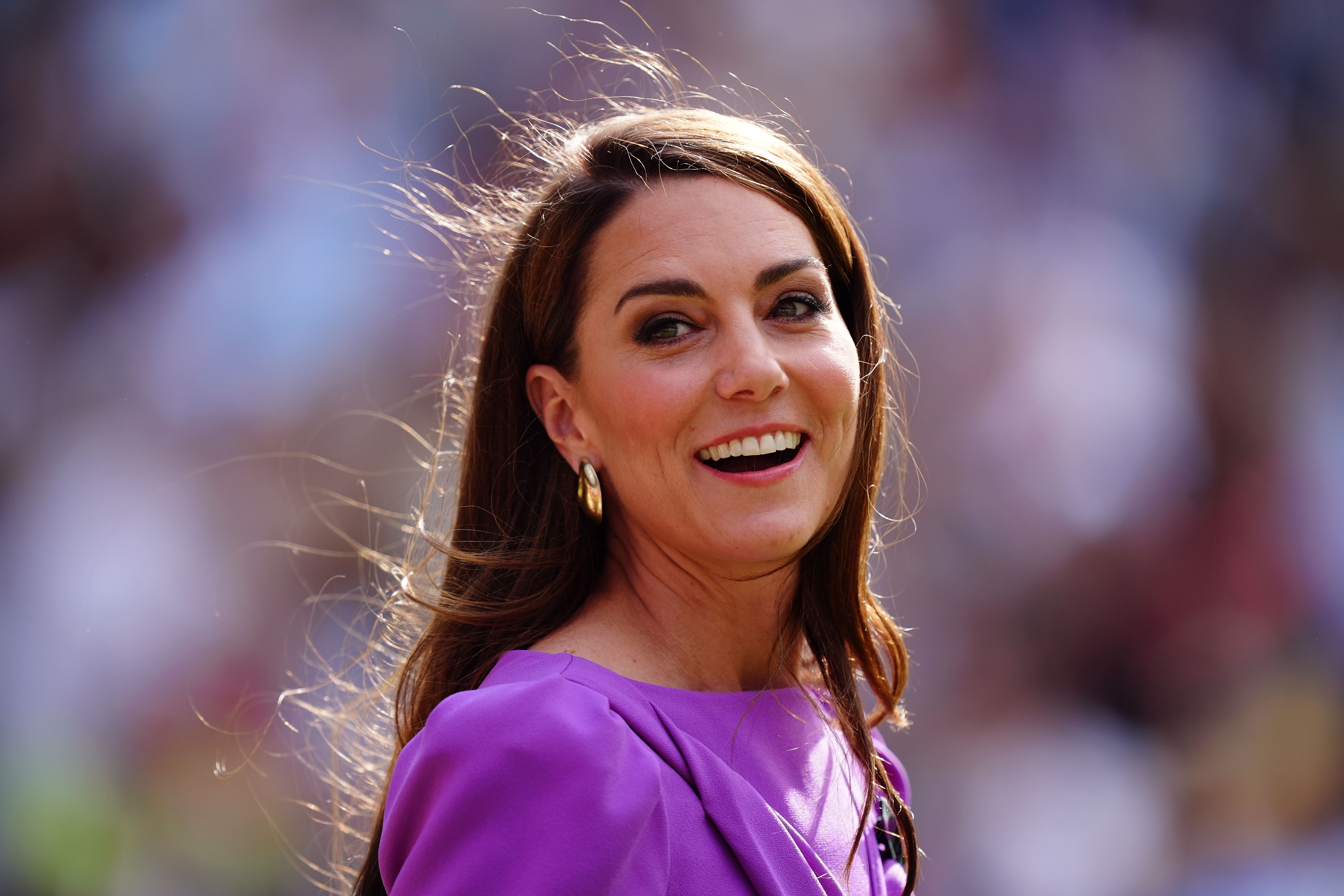 The Princess of Wales during the trophy presentation for the 2024 men’s singles final (Mike Egerton/PA)