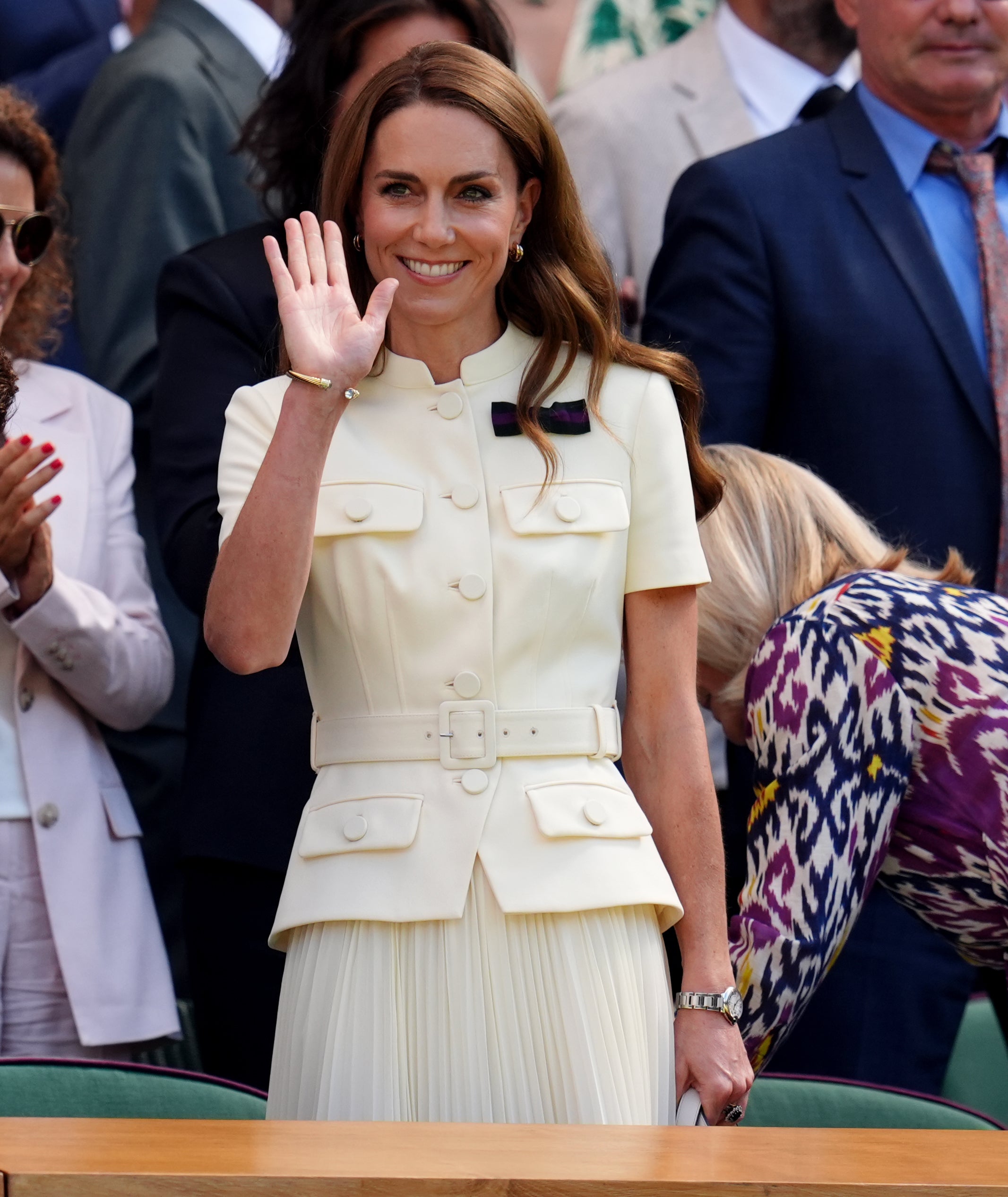 The Princess of Wales in the Royal Box on day thirteen of the 2025 Wimbledon Championships at the All England Lawn Tennis and Croquet Club, London (John Walton/PA)
