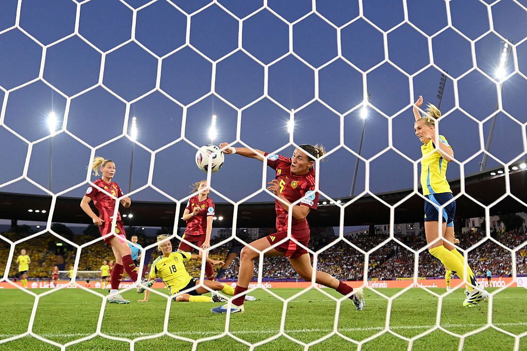 Carlotta Wamser was shown a red card for saving the ball on the line