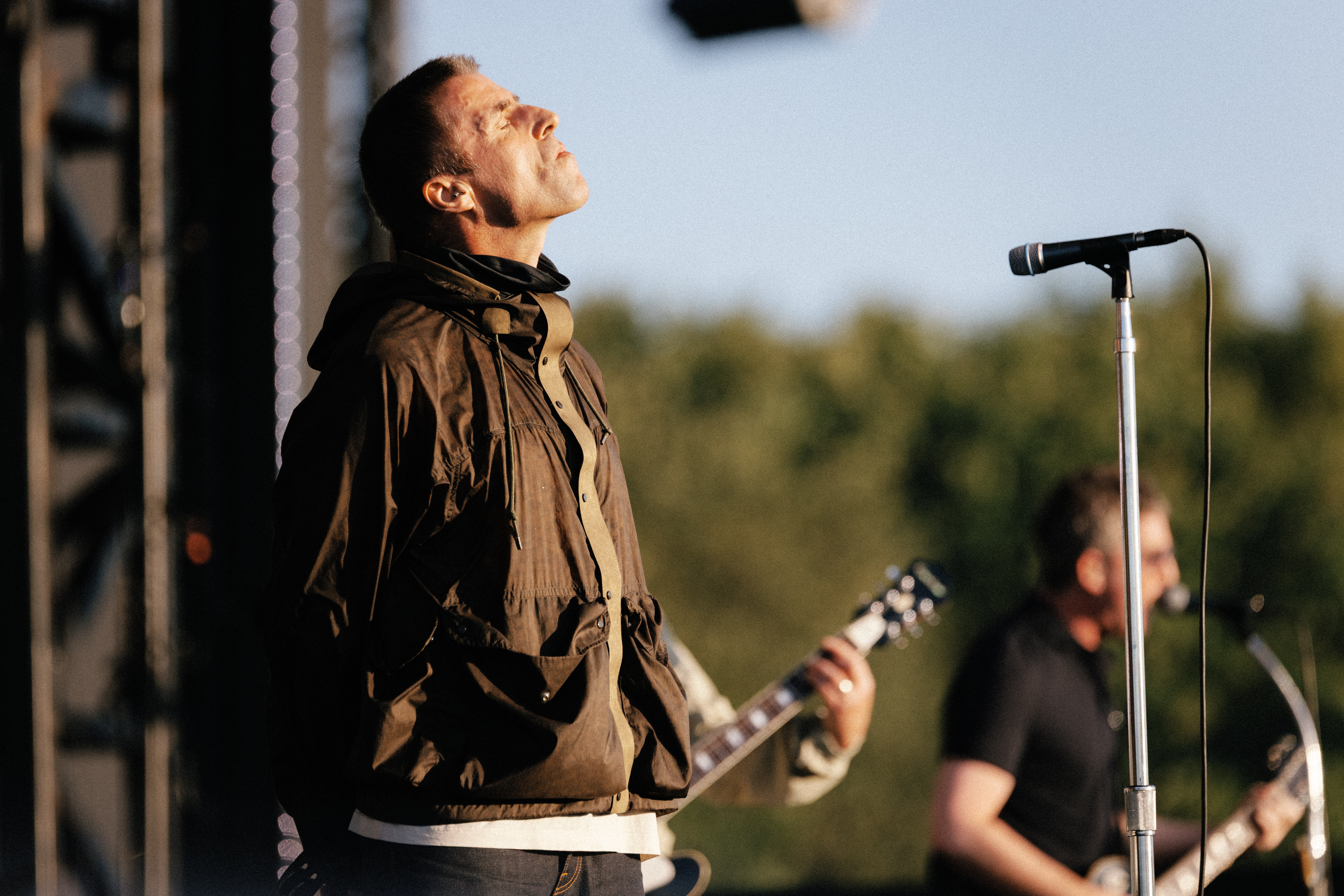 Liam Gallagher during Oasis's reunion concert at Manchester's Heaton Park