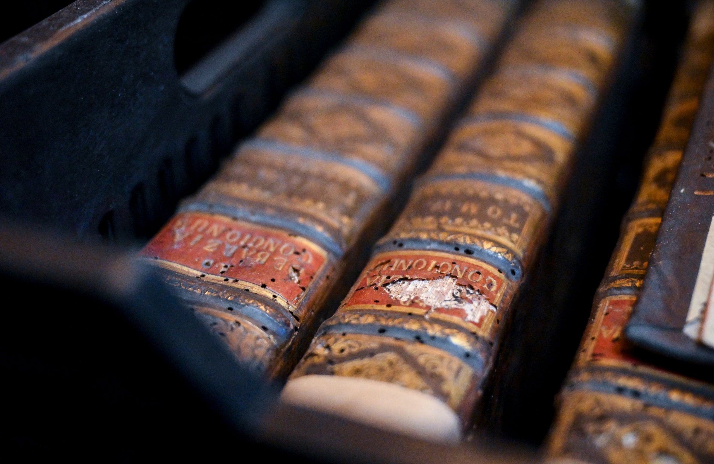 Structural damage to some of the books