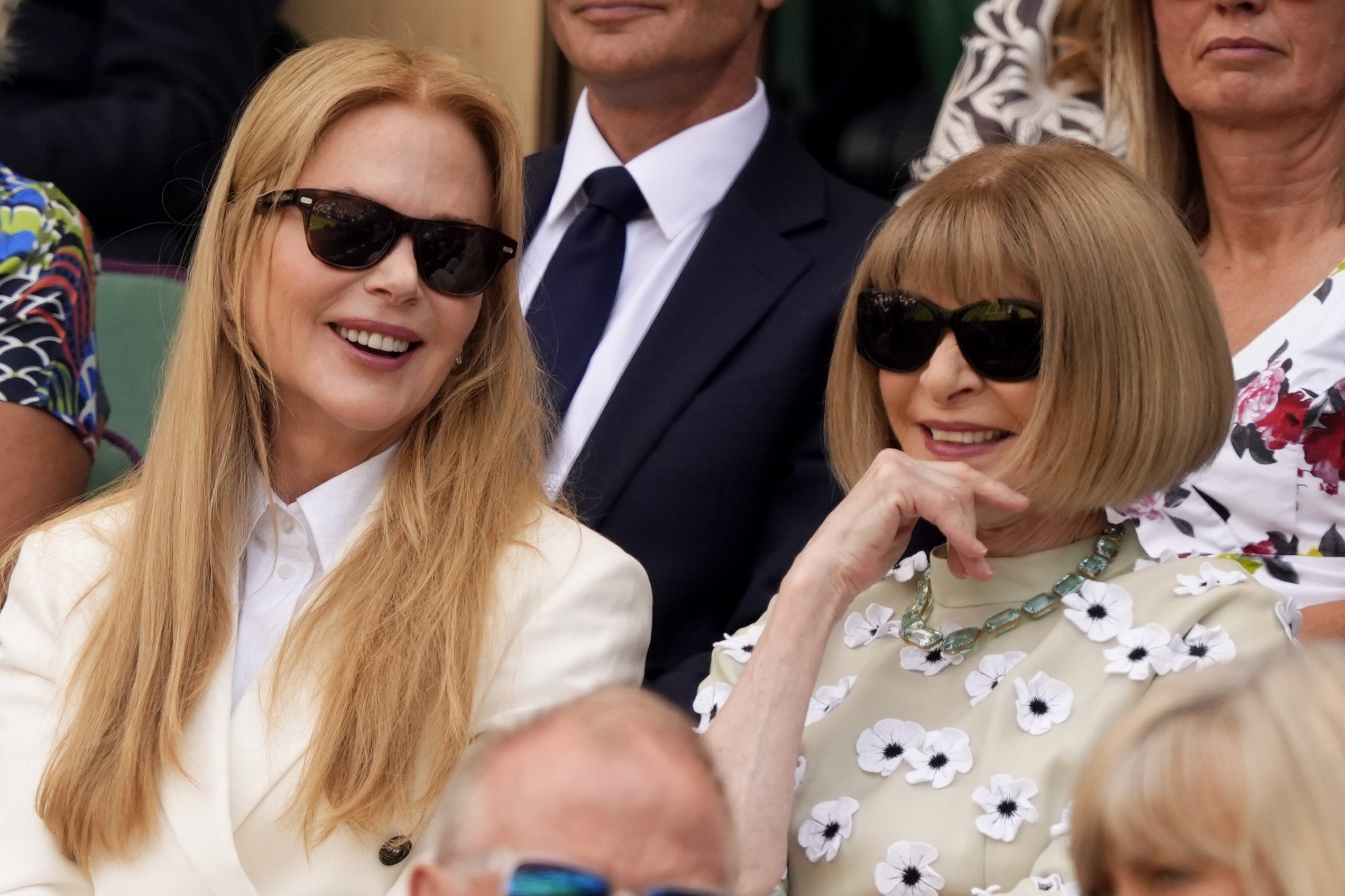 Dame Anna Wintour with Nicole Kidman in the royal box