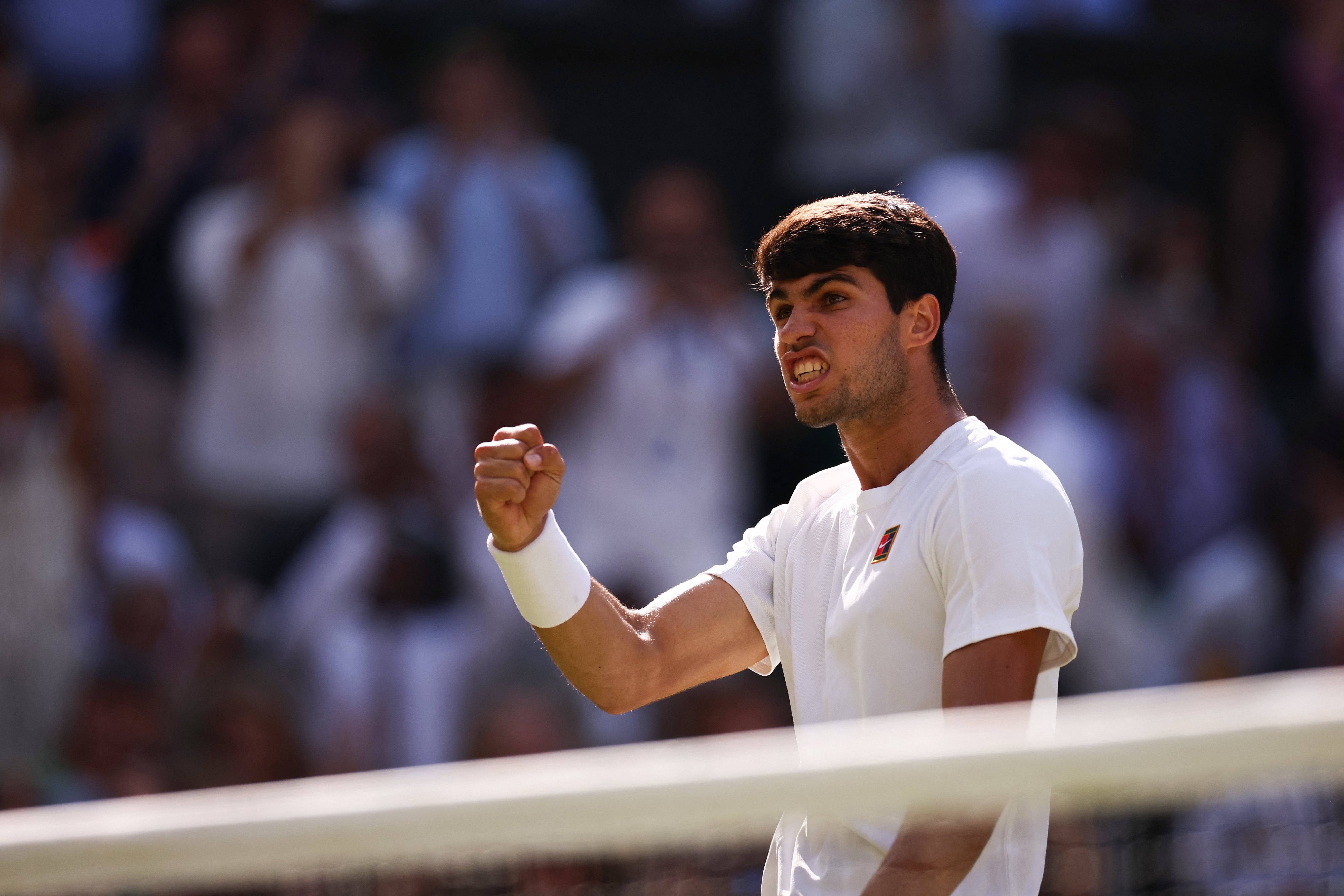 Alcaraz v Sinner live: Wimbledon men’s final score and updates after champagne cork interrupts blockbuster rematch