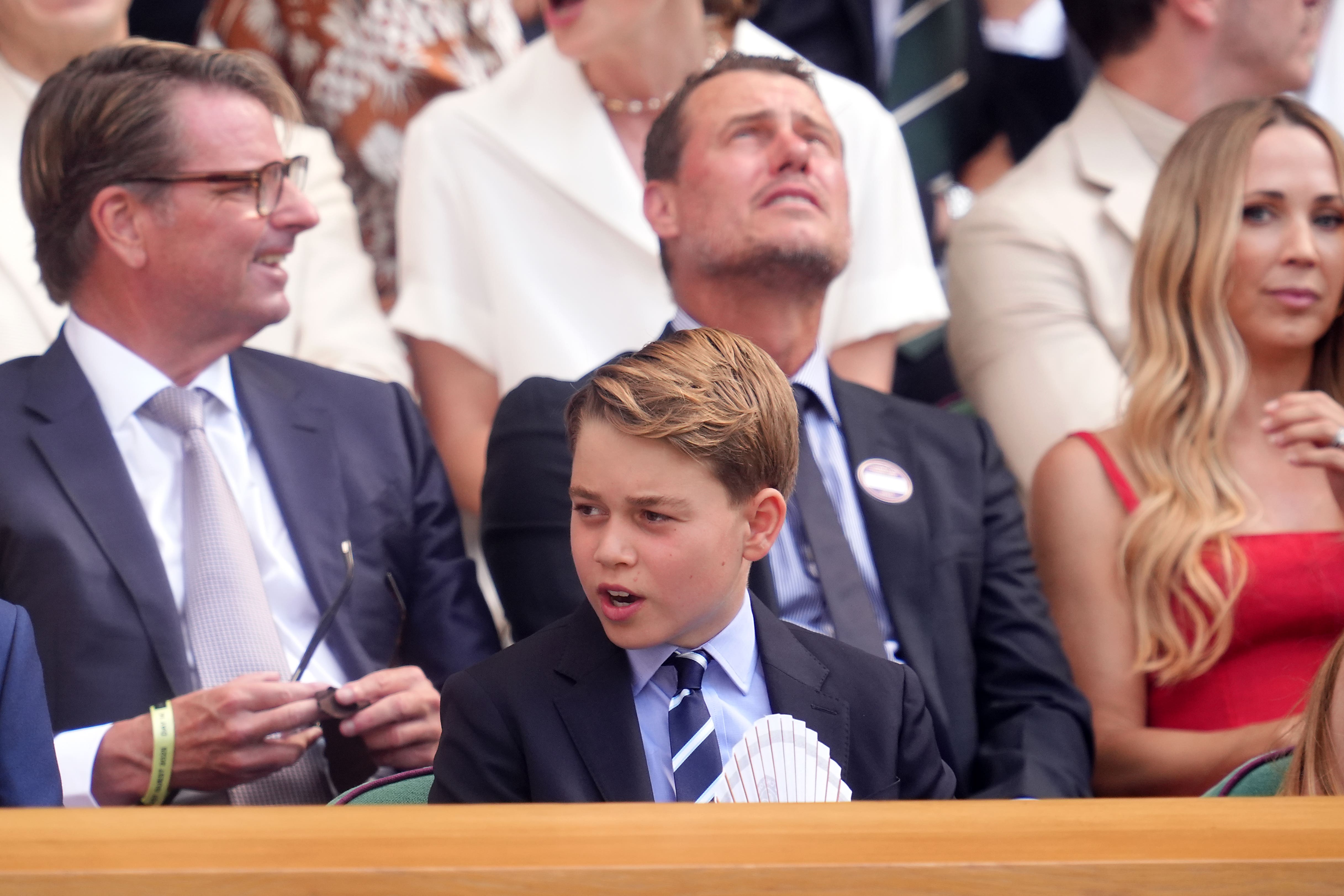Prince George in the Royal Box on day 14 of the 2025 Wimbledon Championships at the All England Lawn Tennis and Croquet Club, London (Adam Davy/PA)