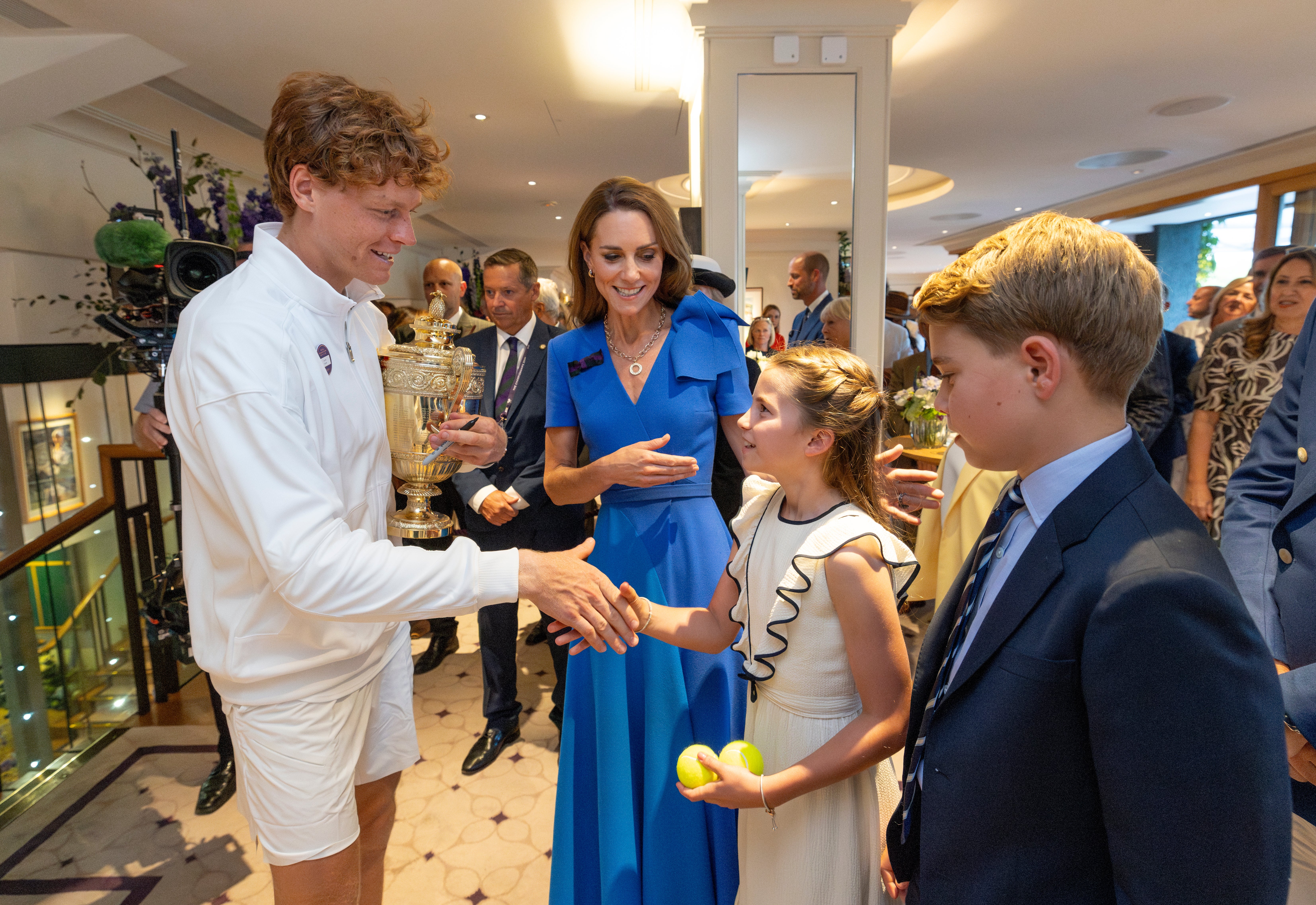 Jannik Sinner spoke to the royal family after his Wimbledon win