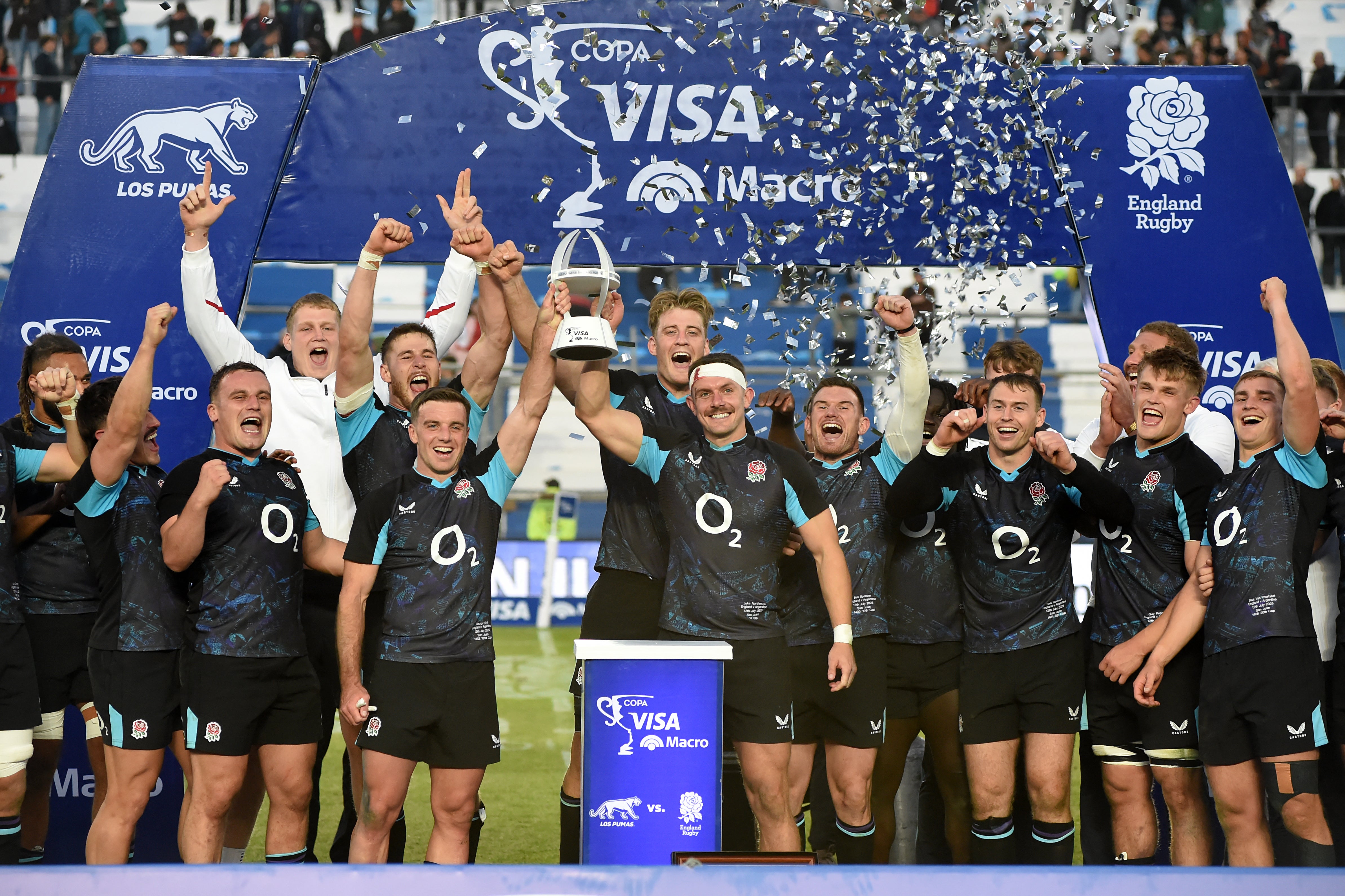 England secured a 22-17 victory over Argentina to complete a 2-0 series win