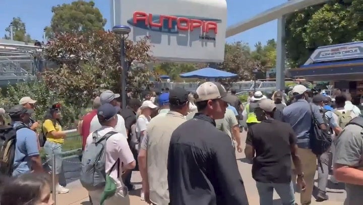 Protesters gather at Disneyland as JD Vance visits resort with family