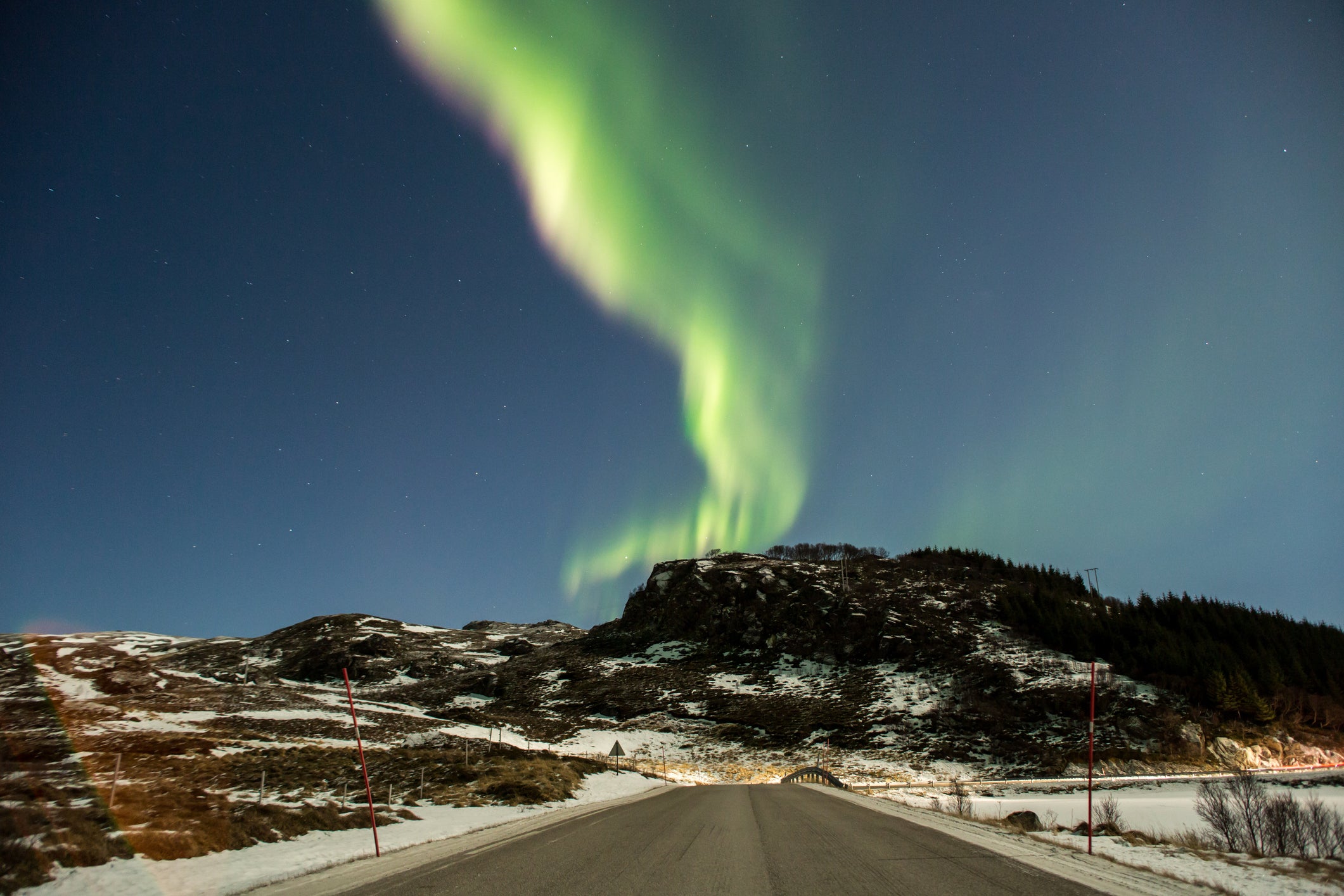 The Northern Lights in the Lofoten Islands in Norway