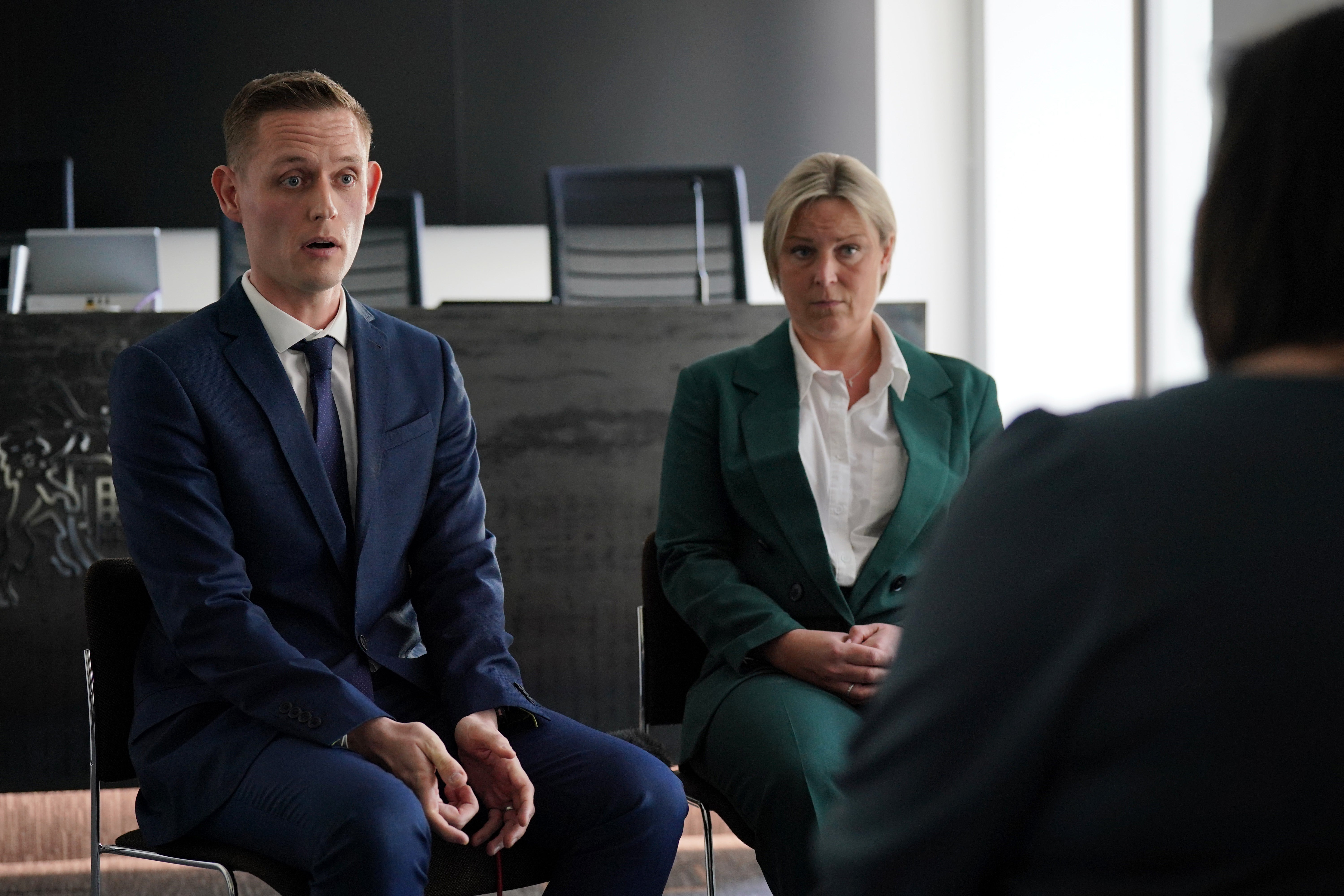 Pc Matthew Stewart and Detective Inspector Sarah Bishop