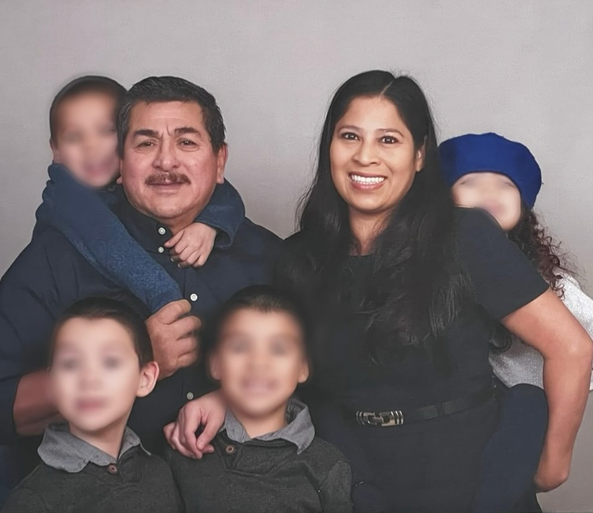 Kenia Jackeline Merlos, right, and her four U.S.-born children were detained by border patrol agents following the family's visit to the U.S.-Canada border on June 28