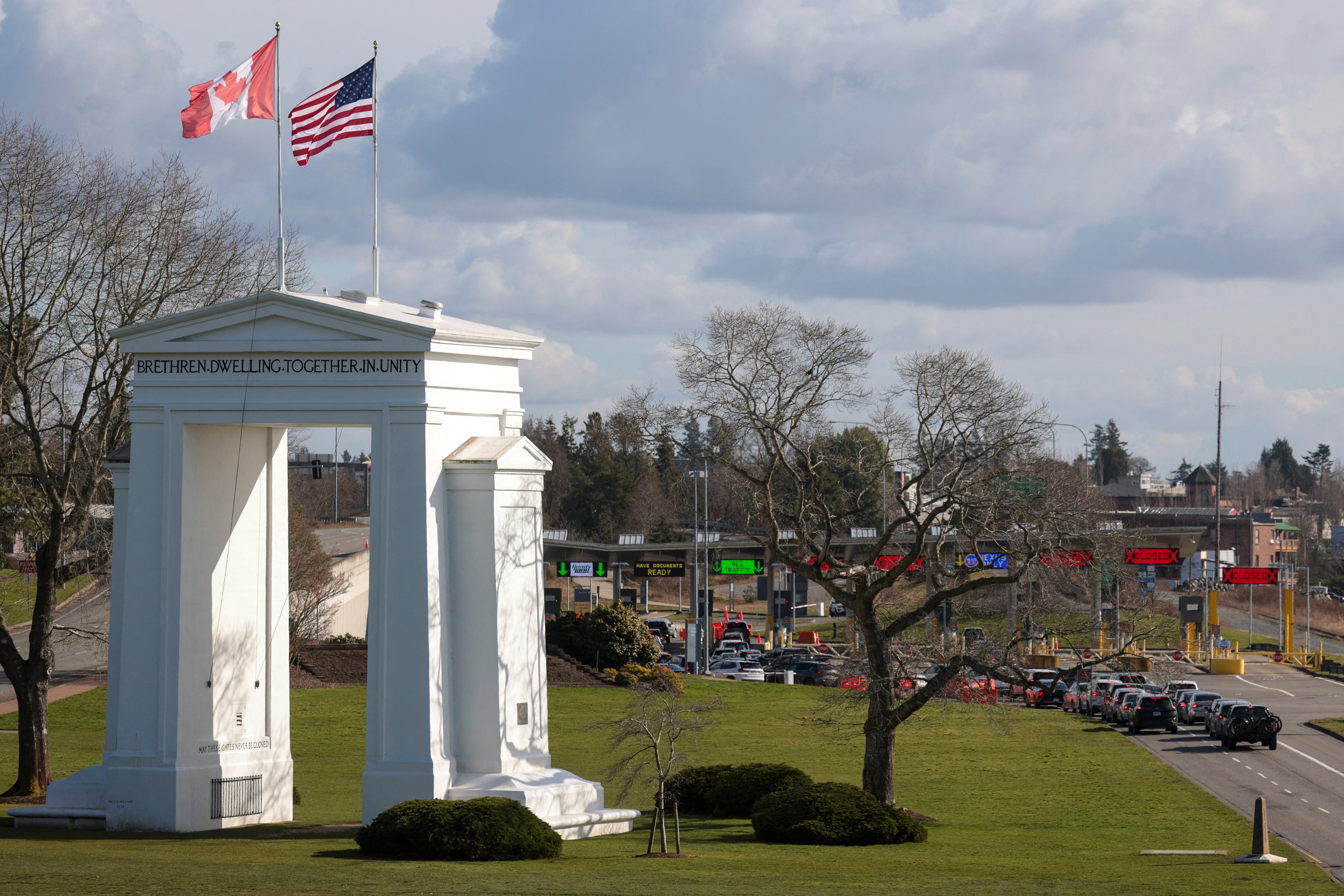 Washington’s Peace Arch State Park, where the Merlos family was visiting when they were brought into custody, sits along the Canadian border