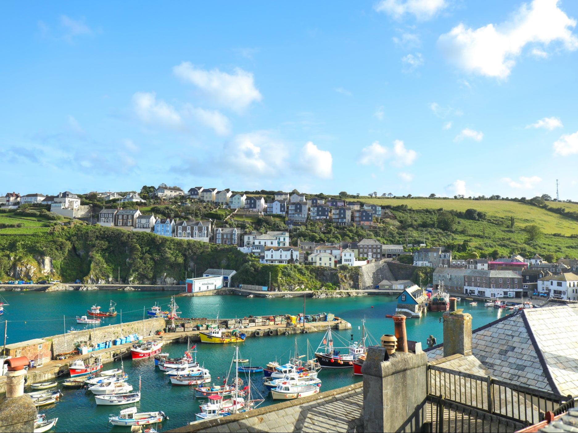 Mevagissey Harbour on a summer day in the South West