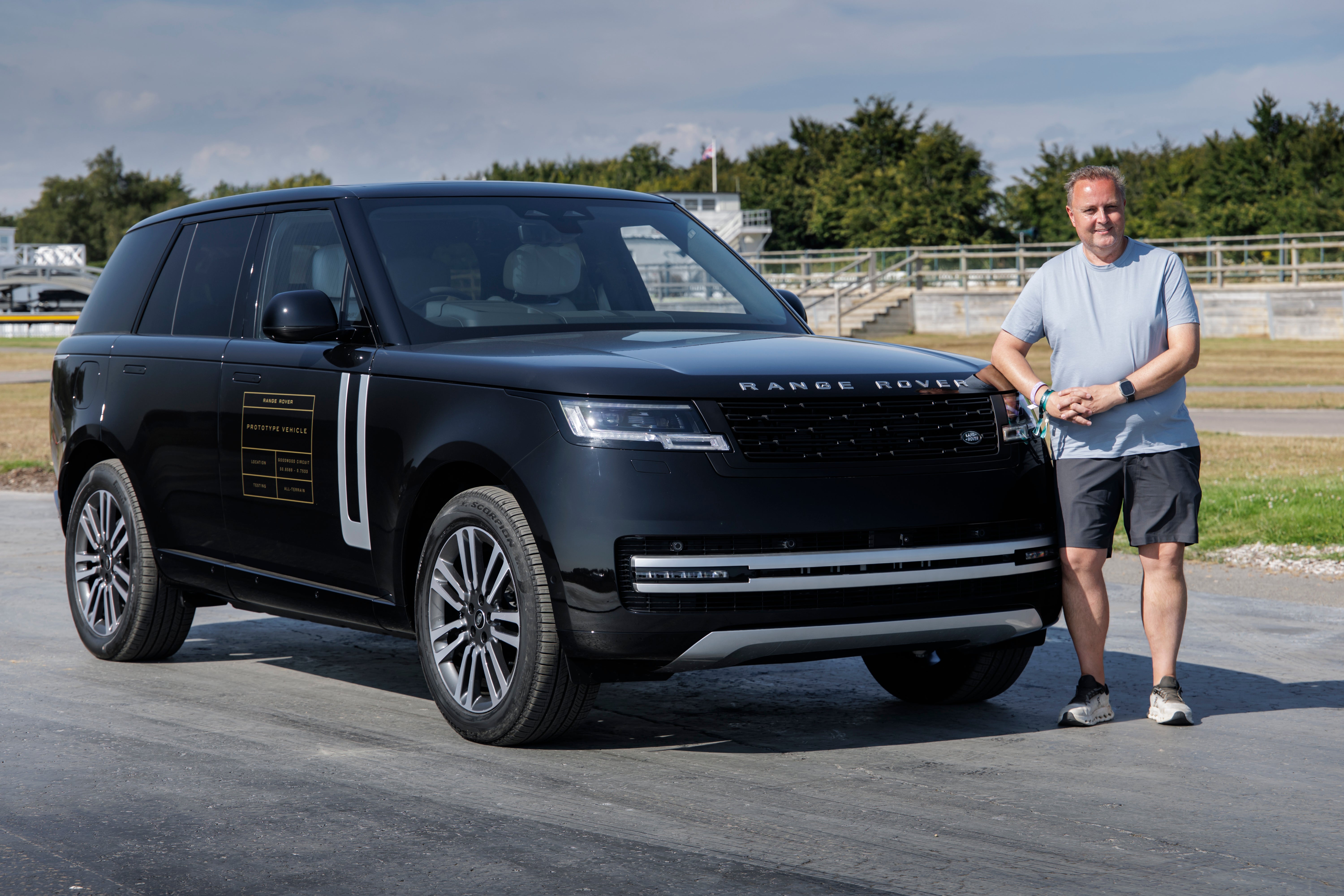 Steve Fowler took a Range Rover Electric Prototype off road at Goodwood