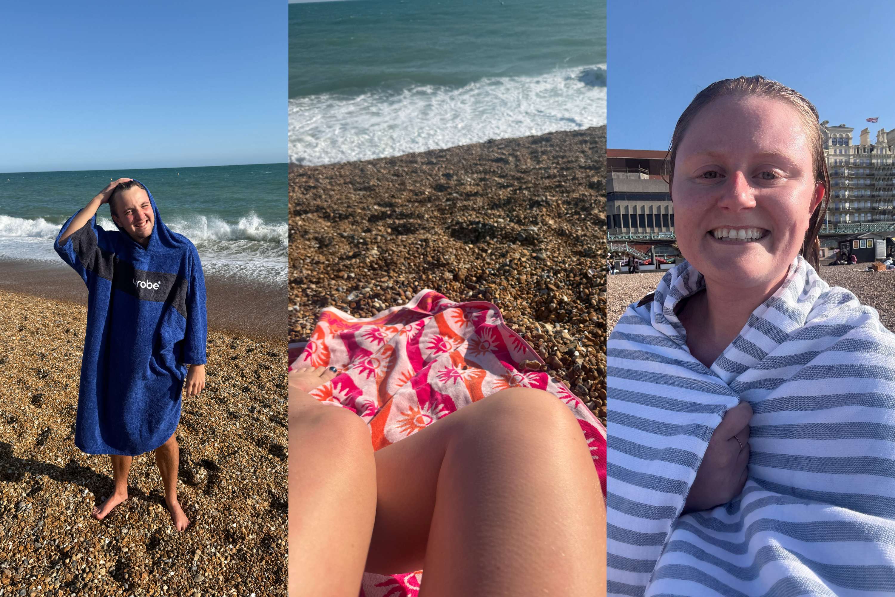 I put the towels through their paces post-swim and when lounging on the beach