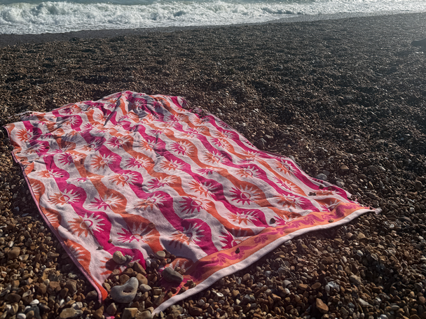 Anthropologie gela cotton jacquard beach towel