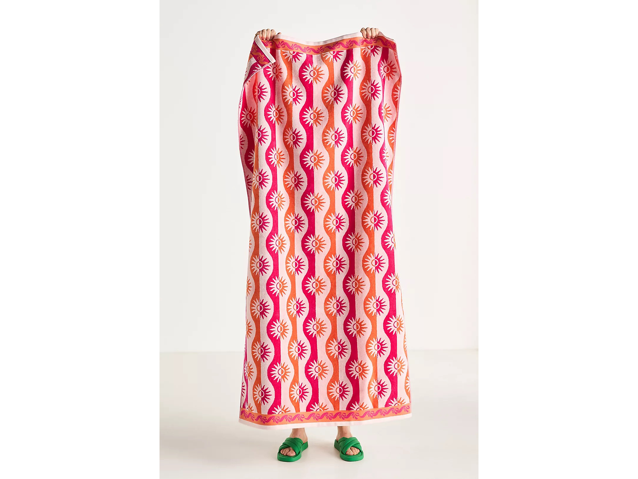 Anthropologie gela cotton jacquard beach towel