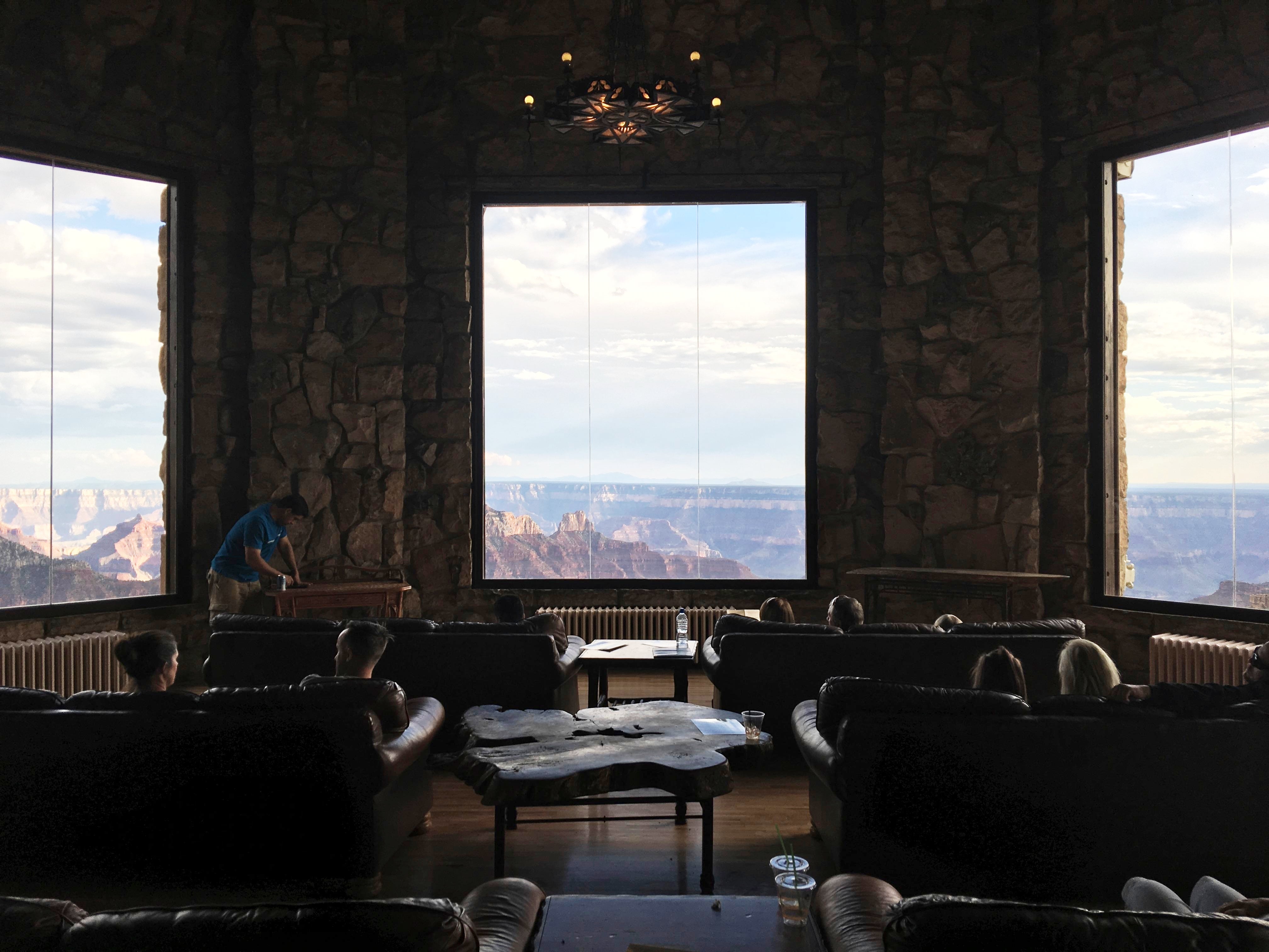 The view from the Grand Canyon Lodge
