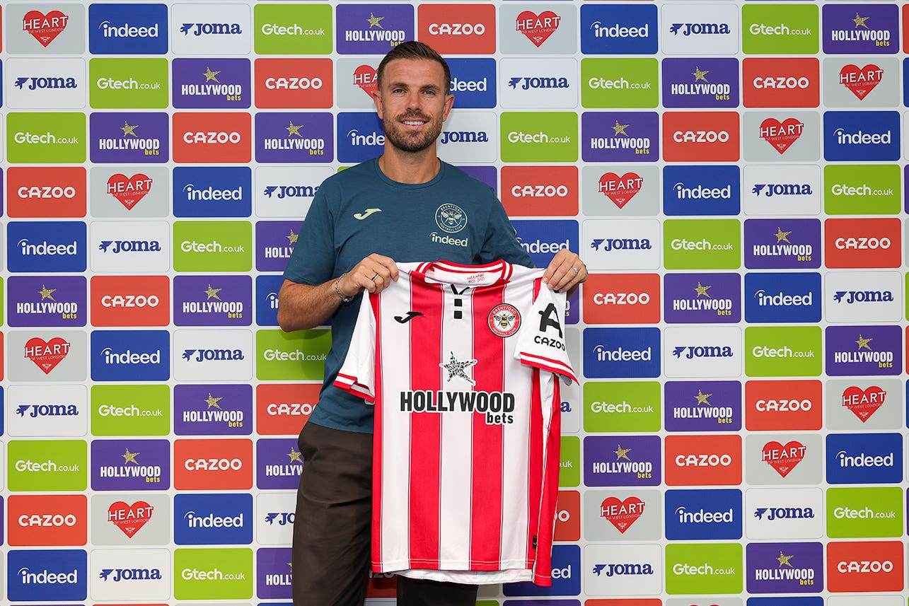 Jordan Henderson has completed his move to Brentford (Brentford handout)