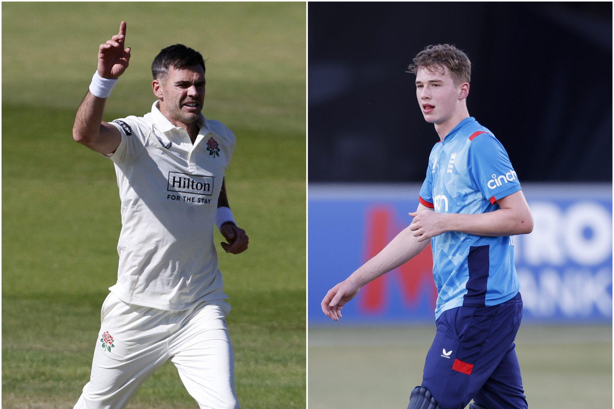 James Anderson and Rocky Flintoff will feature in the Hundred (Richard Sellers/Nigel French/PA).