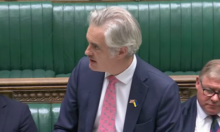 James Cartlidge repeatedly pressed the justice secretary on prison releases