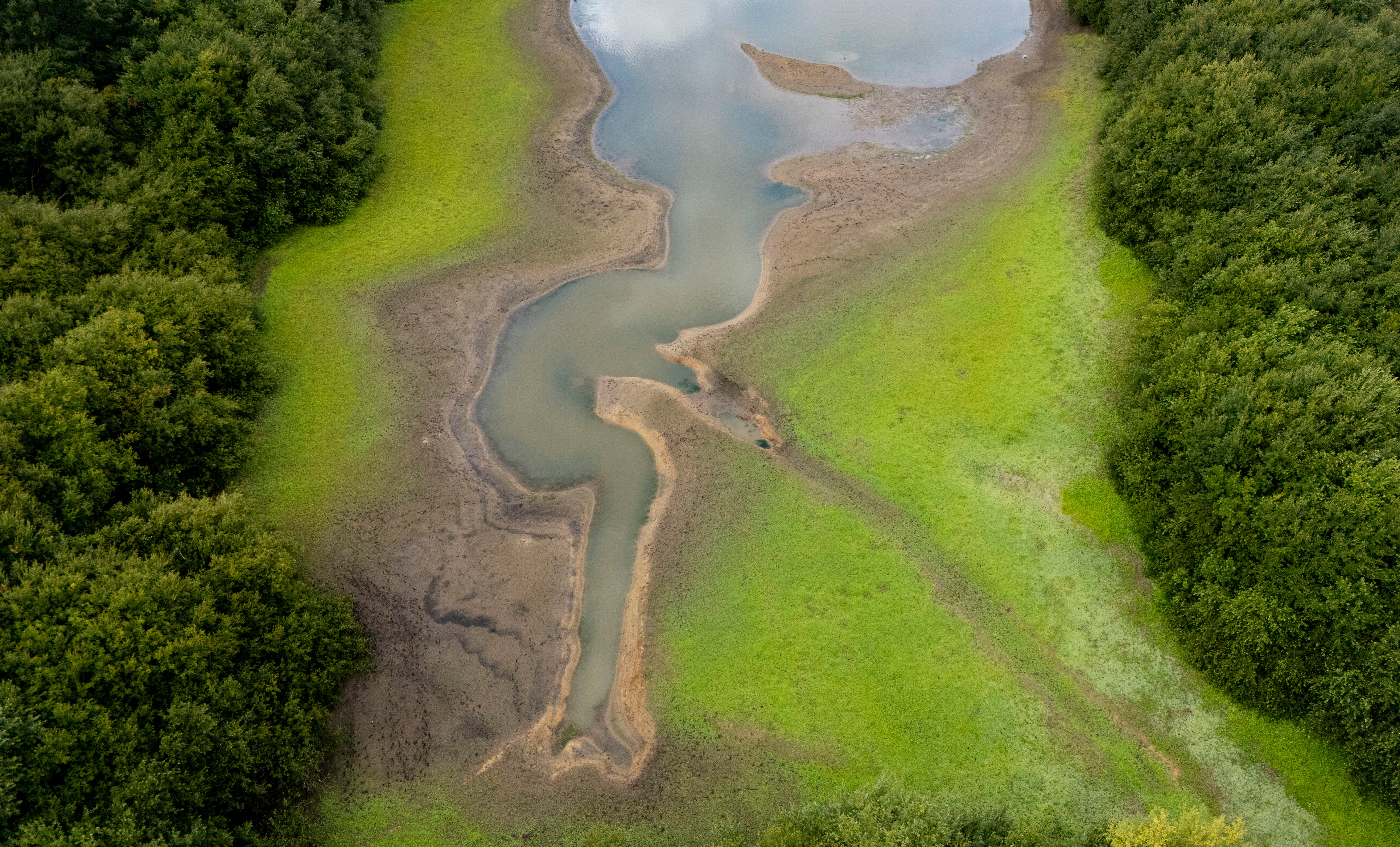 Bewl Water, the largest reservoir in the South East, near Lamberhurst in Kent, is currently 70 per cent full, as England battles exceptionally dry weather