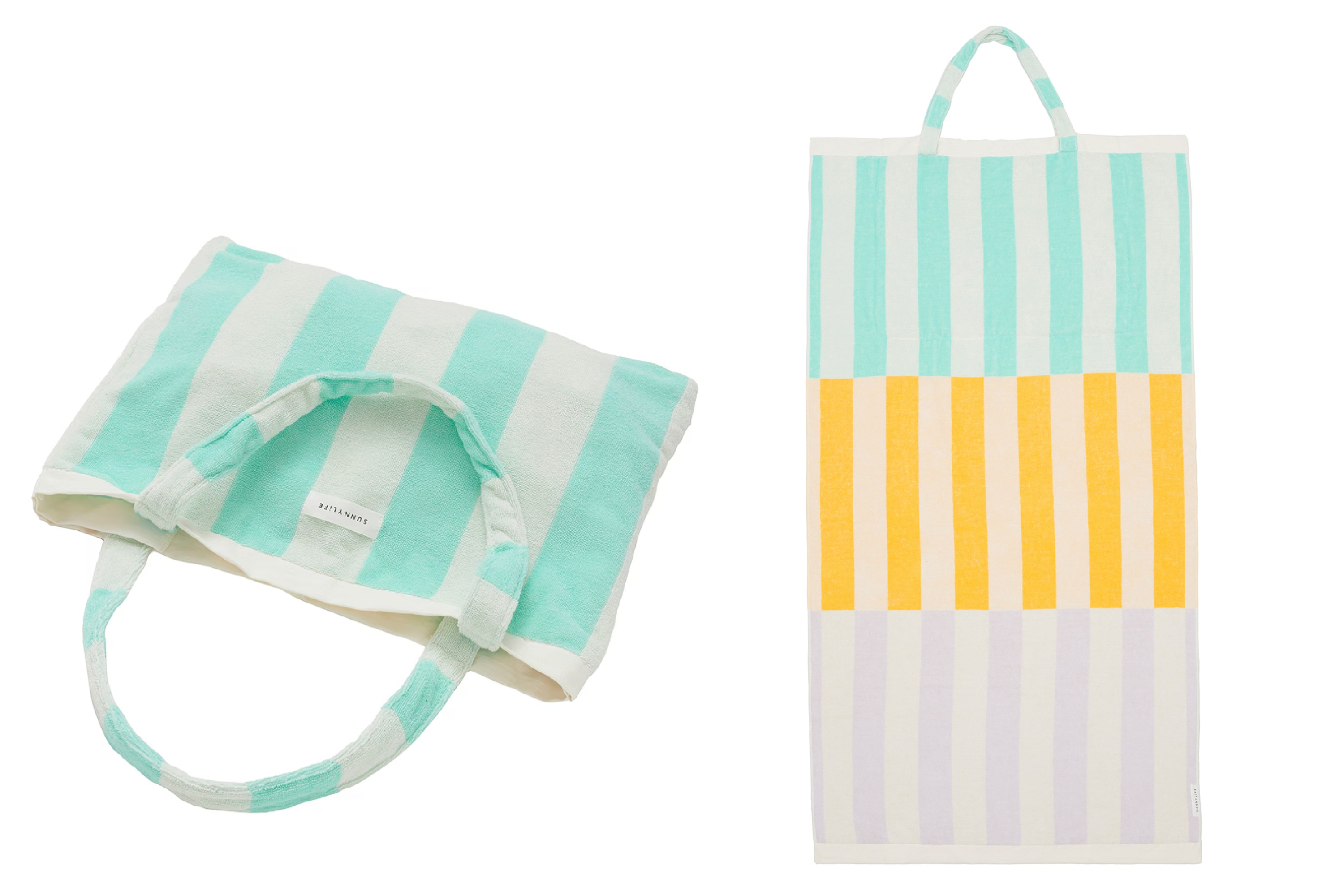 best beach towel sunnylife beach towel 2-in-1 tote bag indybest